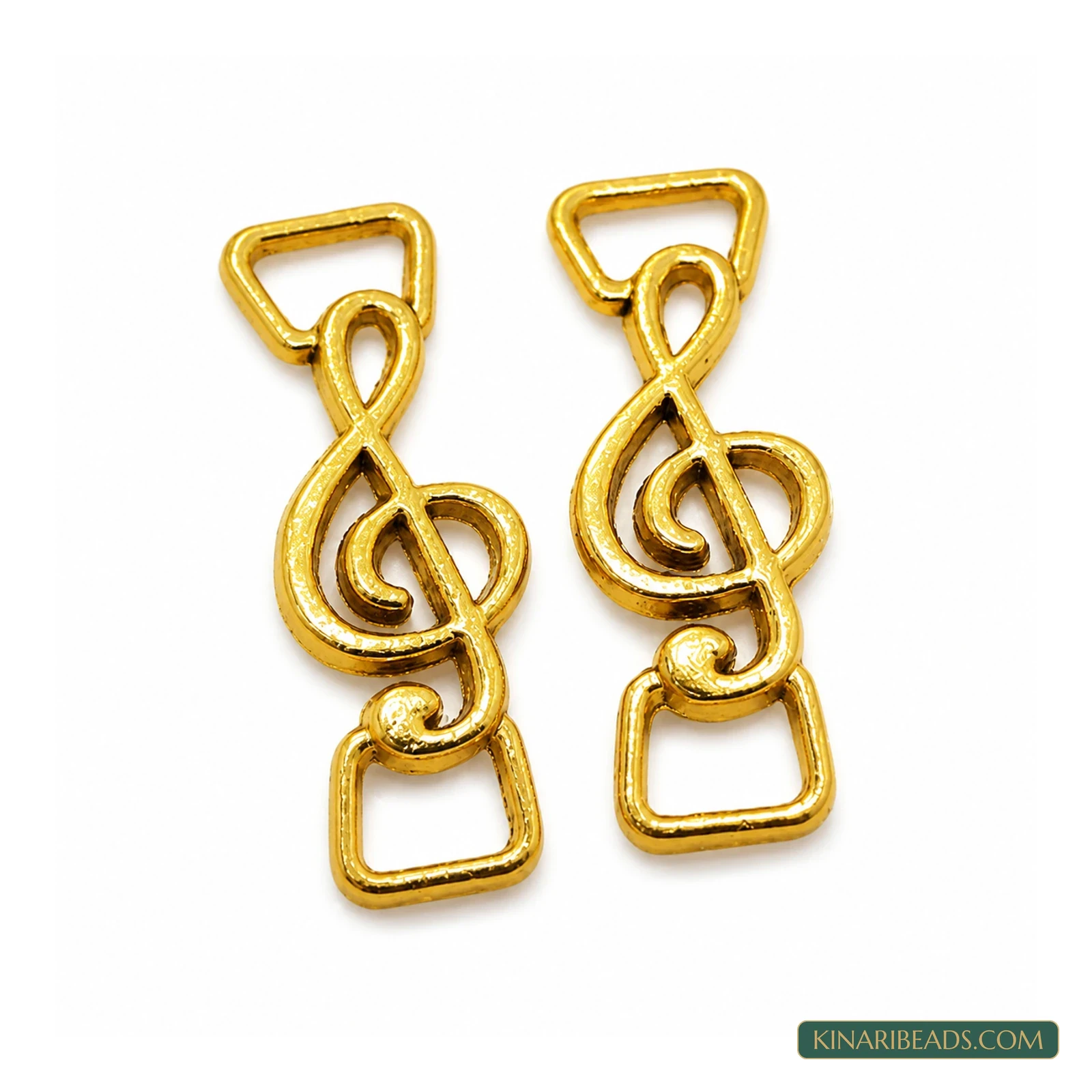 Gold German Silver Spacer Connector – 1 Inch, Design B