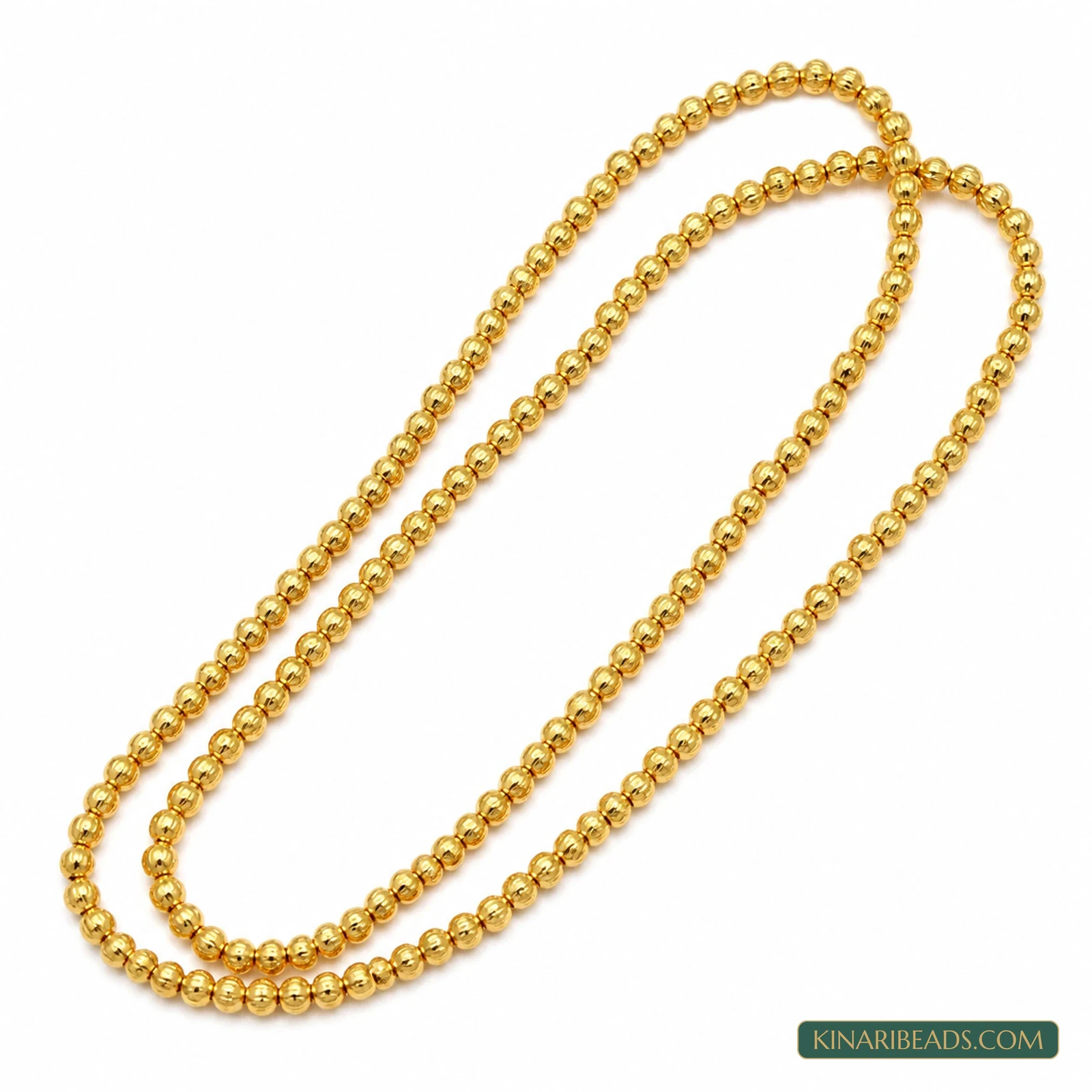 Gold Plated Brass C-Cut Beads 2.5-4mm - 2 Strings