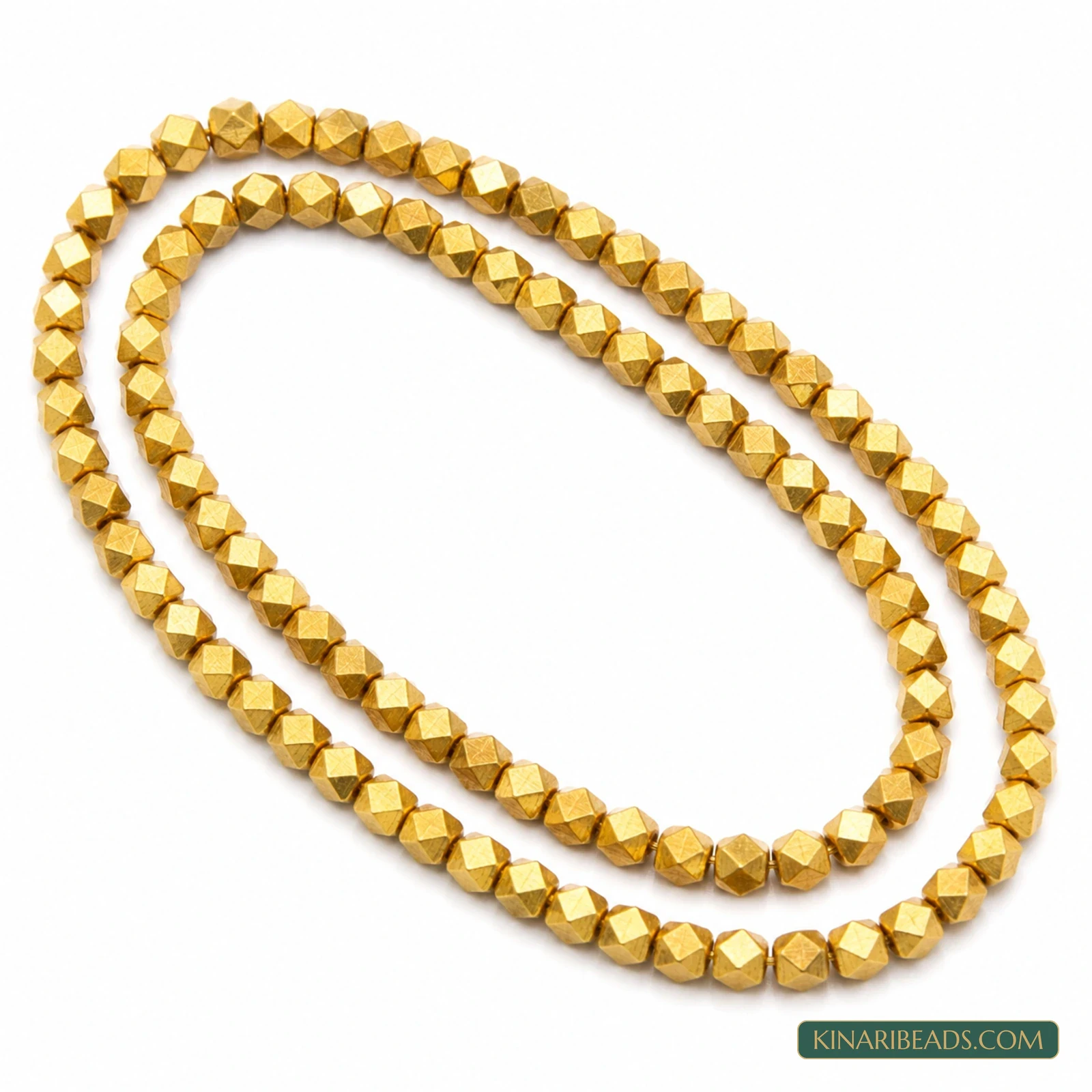Gold Plated Brass Chorsi Cut Beads 2.5-5mm - 2 Strings