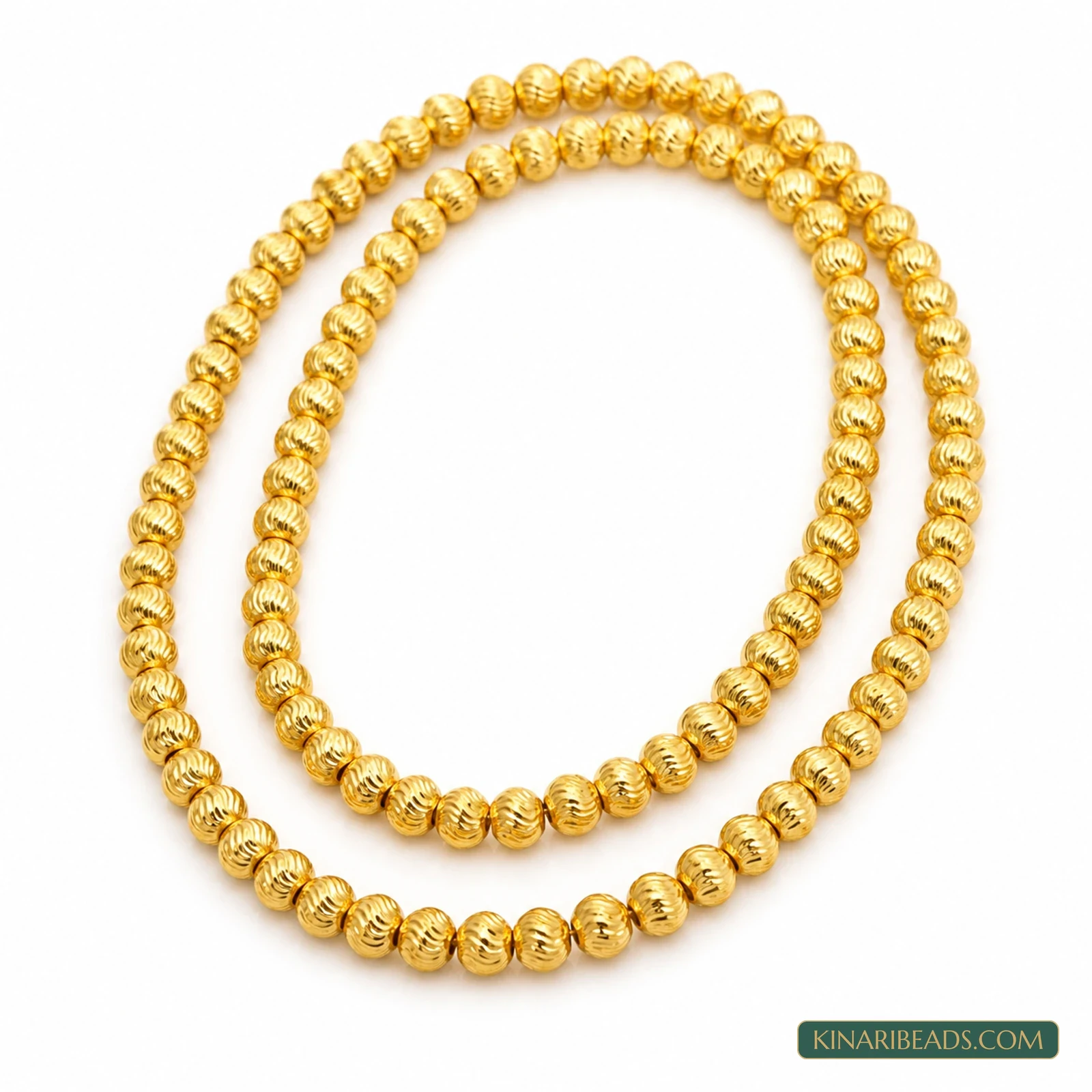 Gold Plated Brass S-Cut Beads 3-6mm - 2 Strings