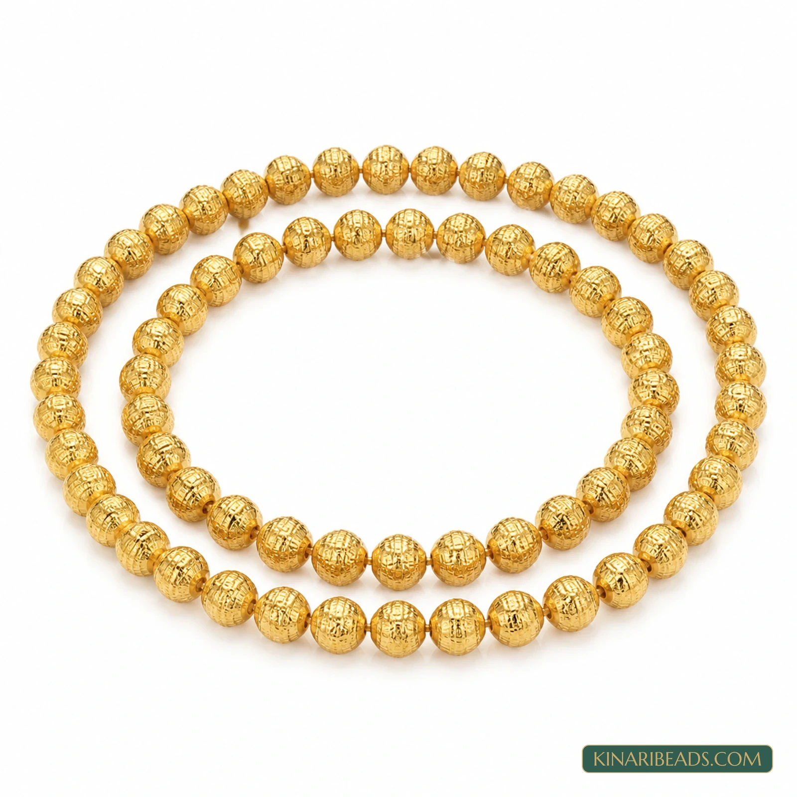 Gold Plated Brass Single-Bindi Spacer Beads 3-10mm - 2 Strings
