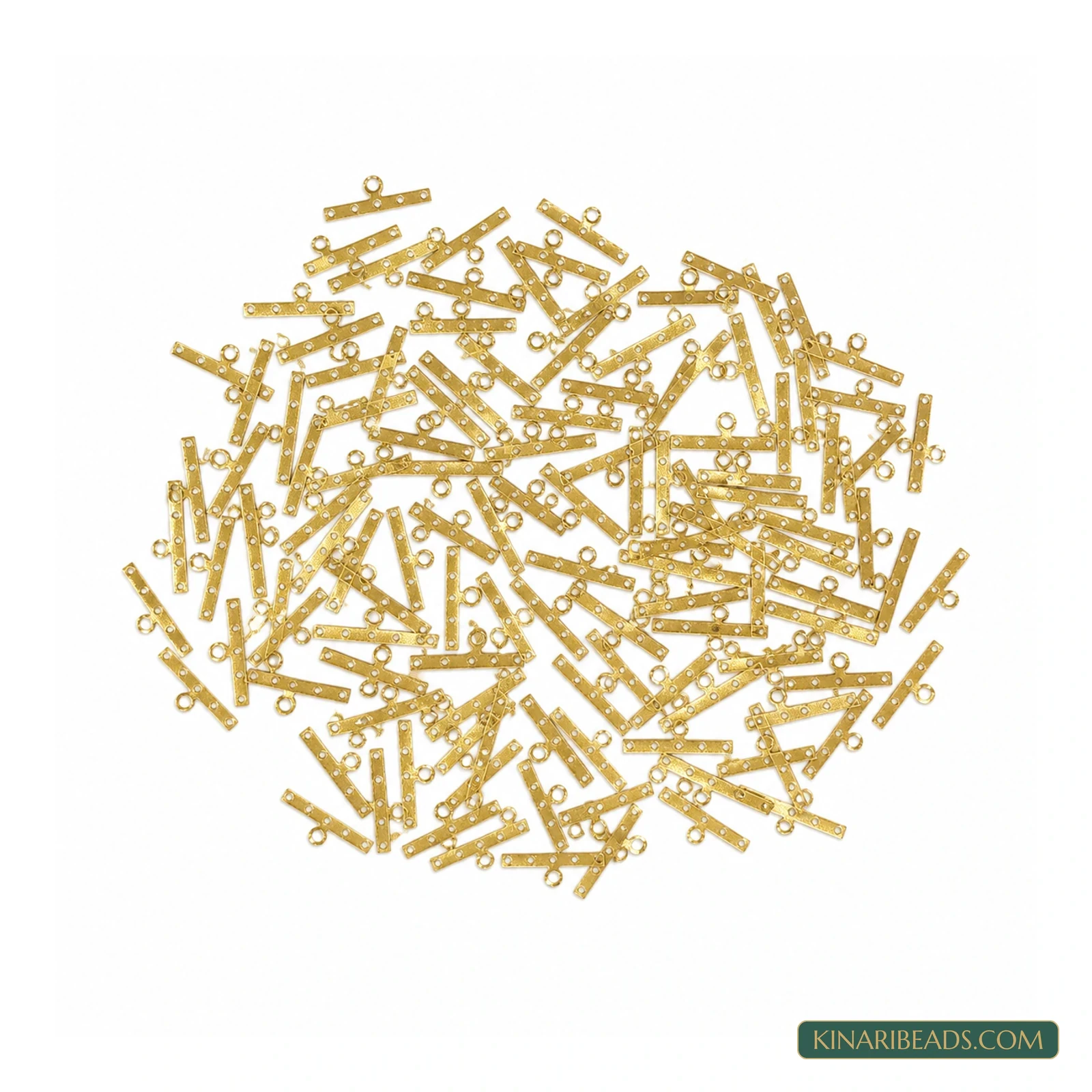 Golden 5-Hole Multistrand Connector Bars – 25x8mm, 100 Pack