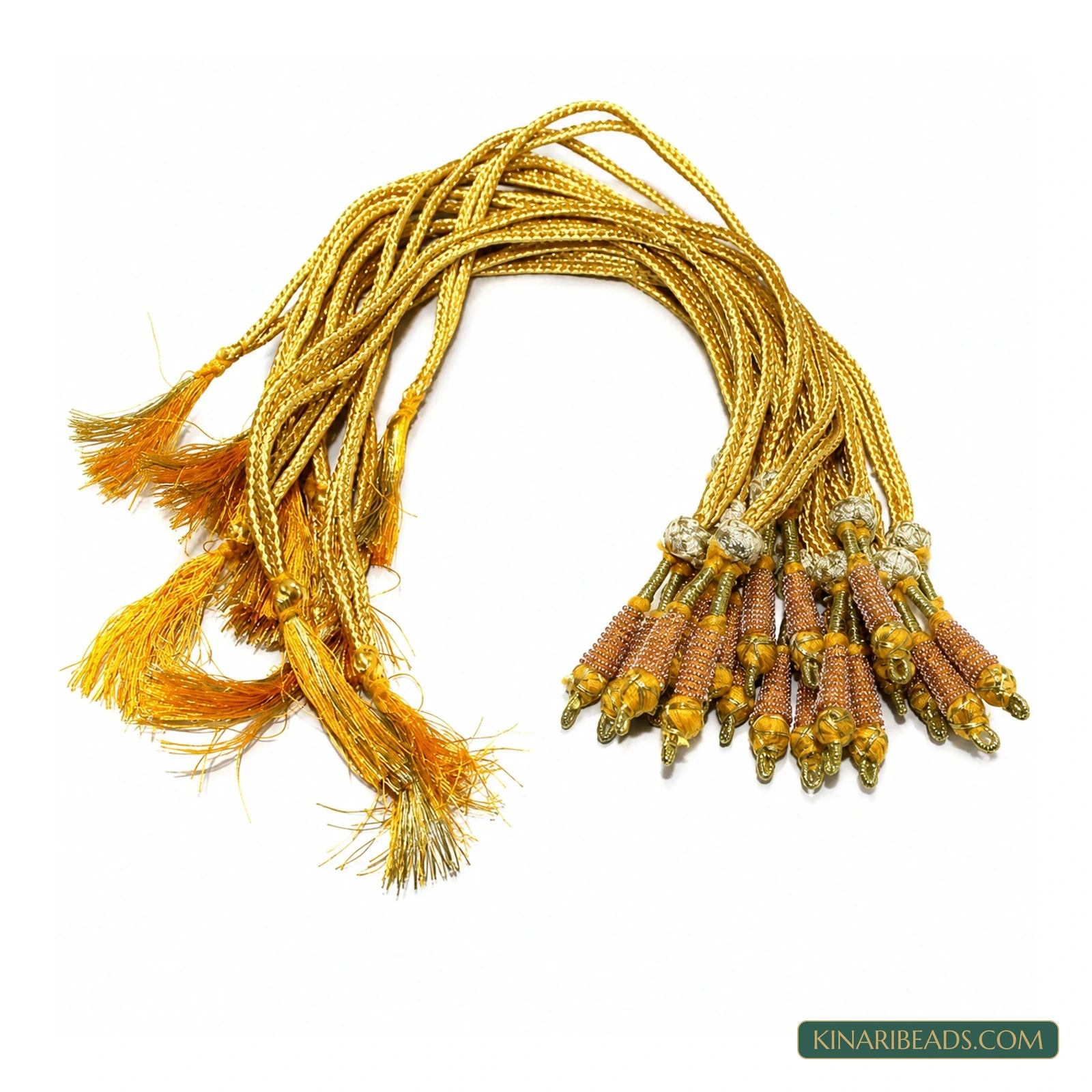 Golden Zari Back Rope Dori – Pack of 4