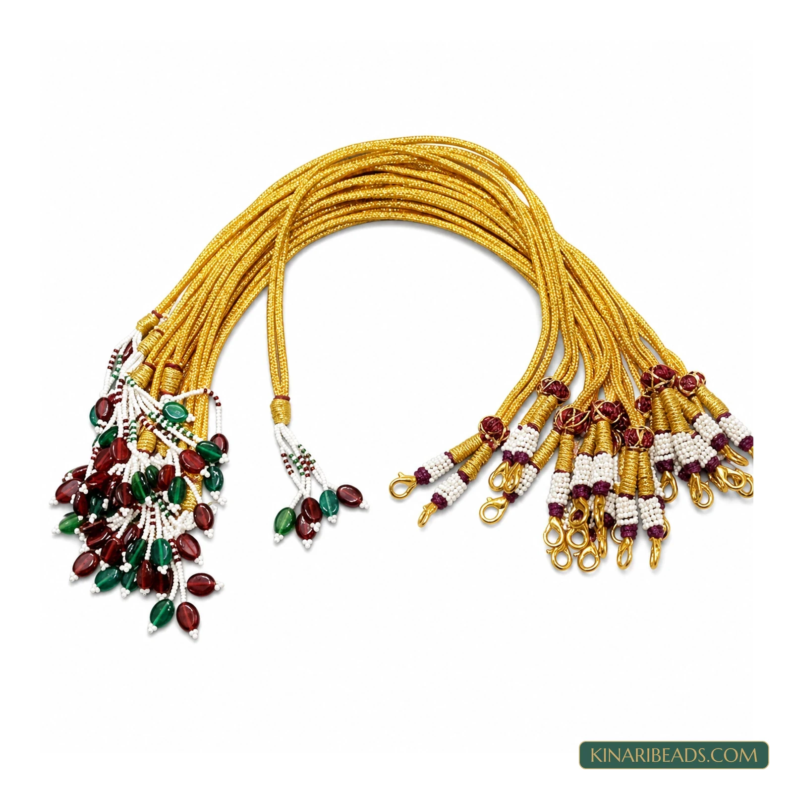 Golden Zari Necklace Back Rope – Pack of 4