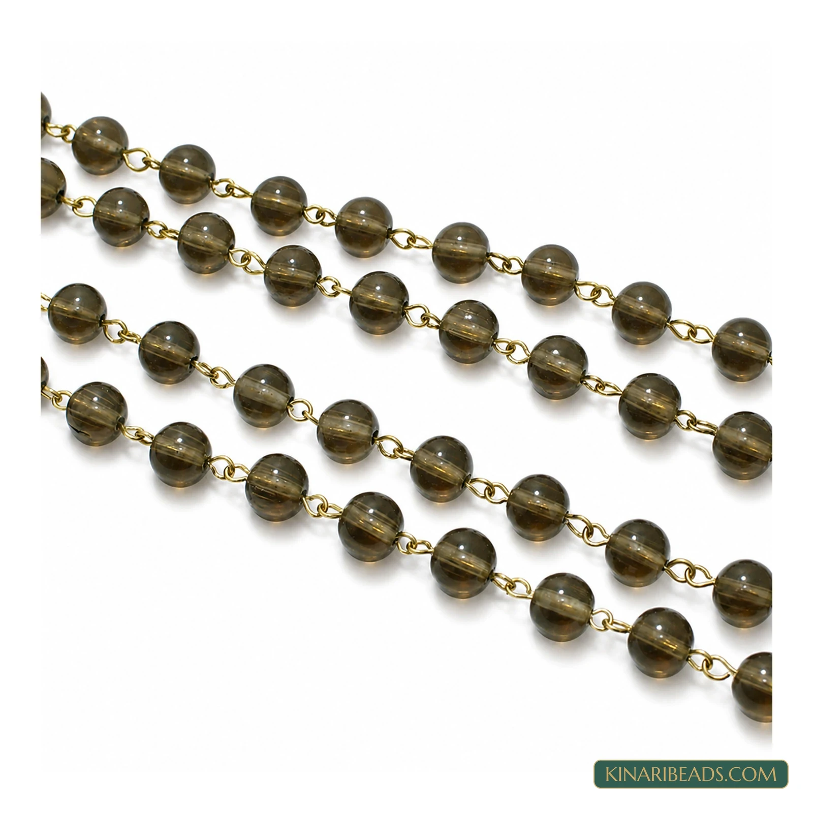 Grey Designer Beaded Chain – 8mm, 1m