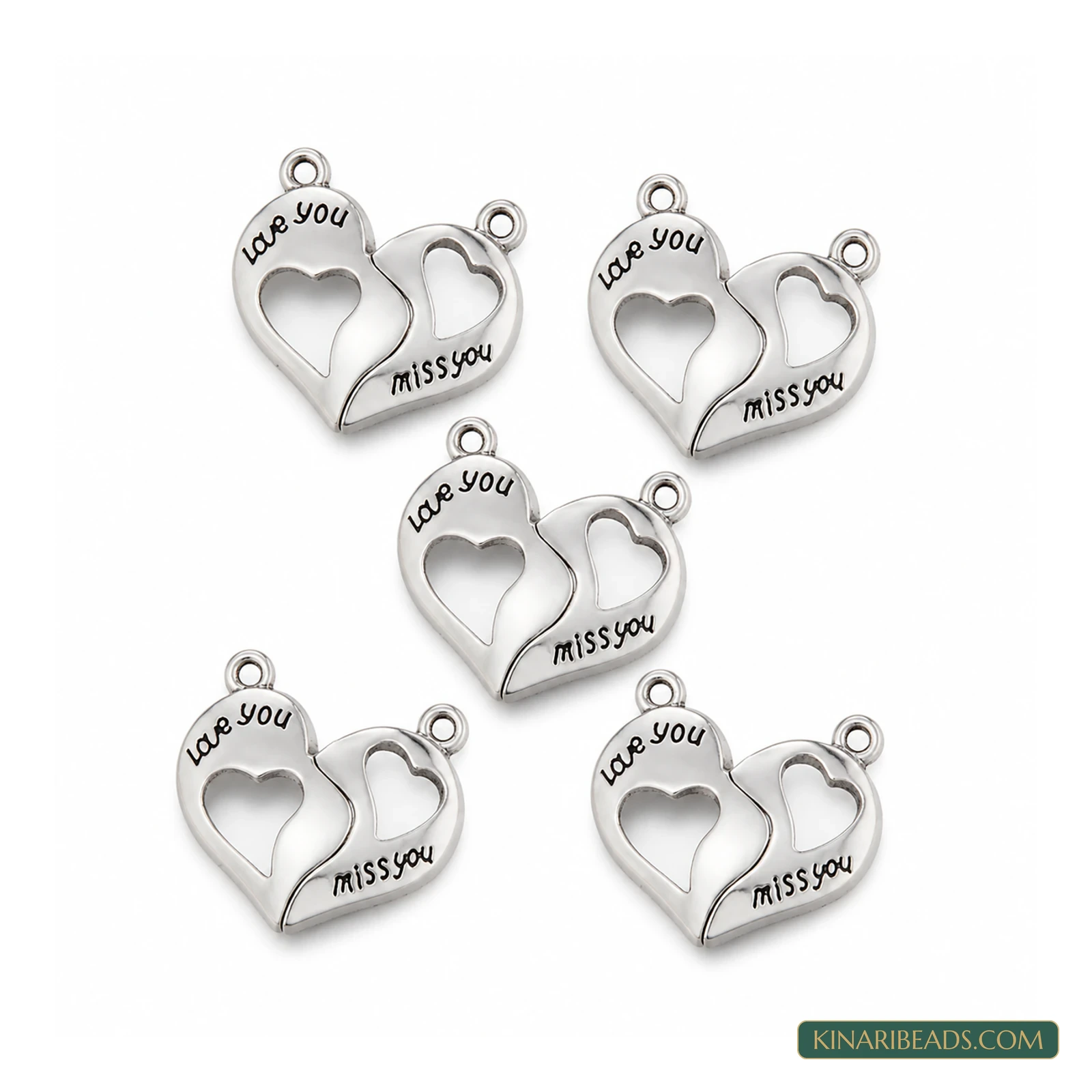 Heart Magnetic Jewellery Clasp Connectors 25x24mm – 5 Pcs