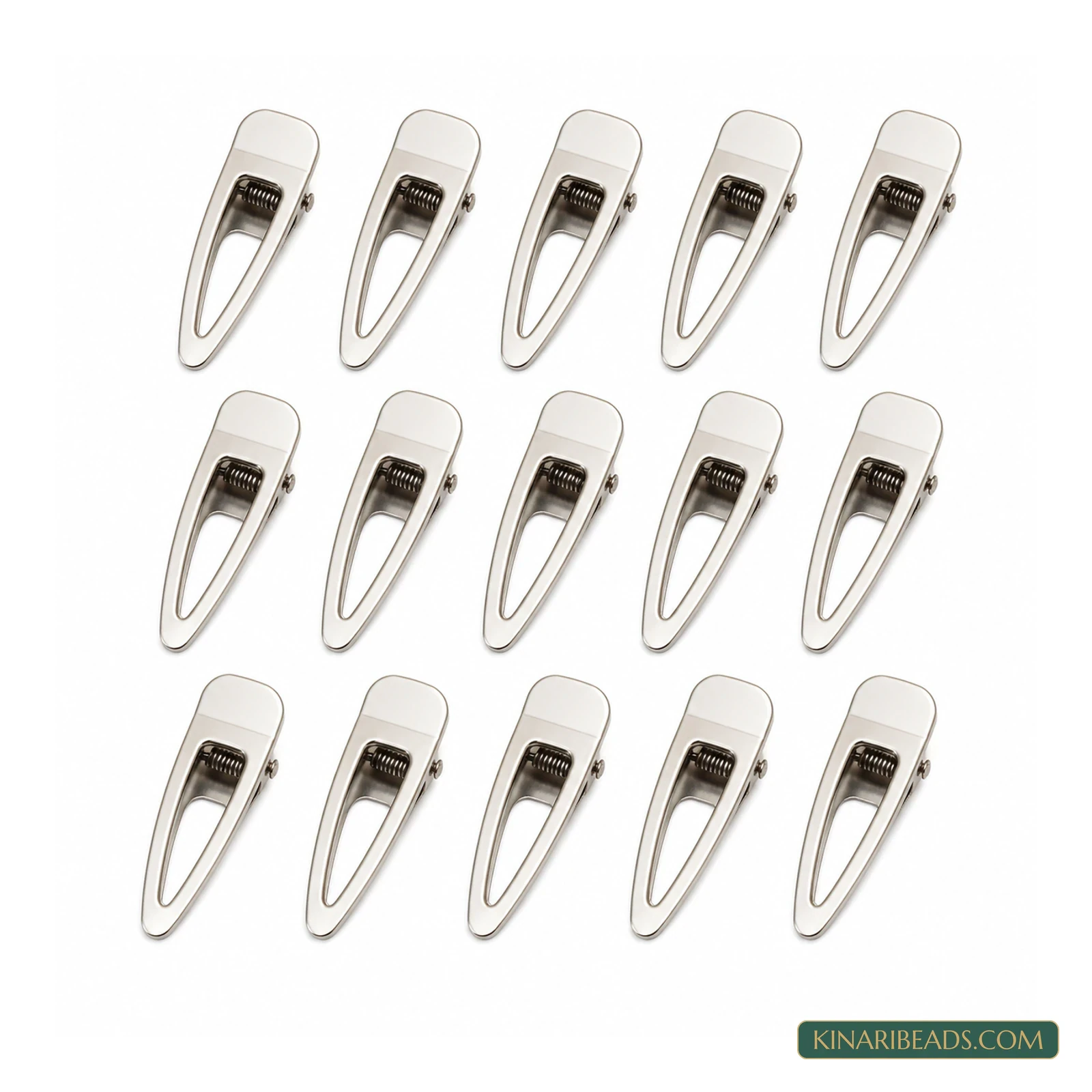 Hollow Alligator Hair Clip Blanks – 20 Pack