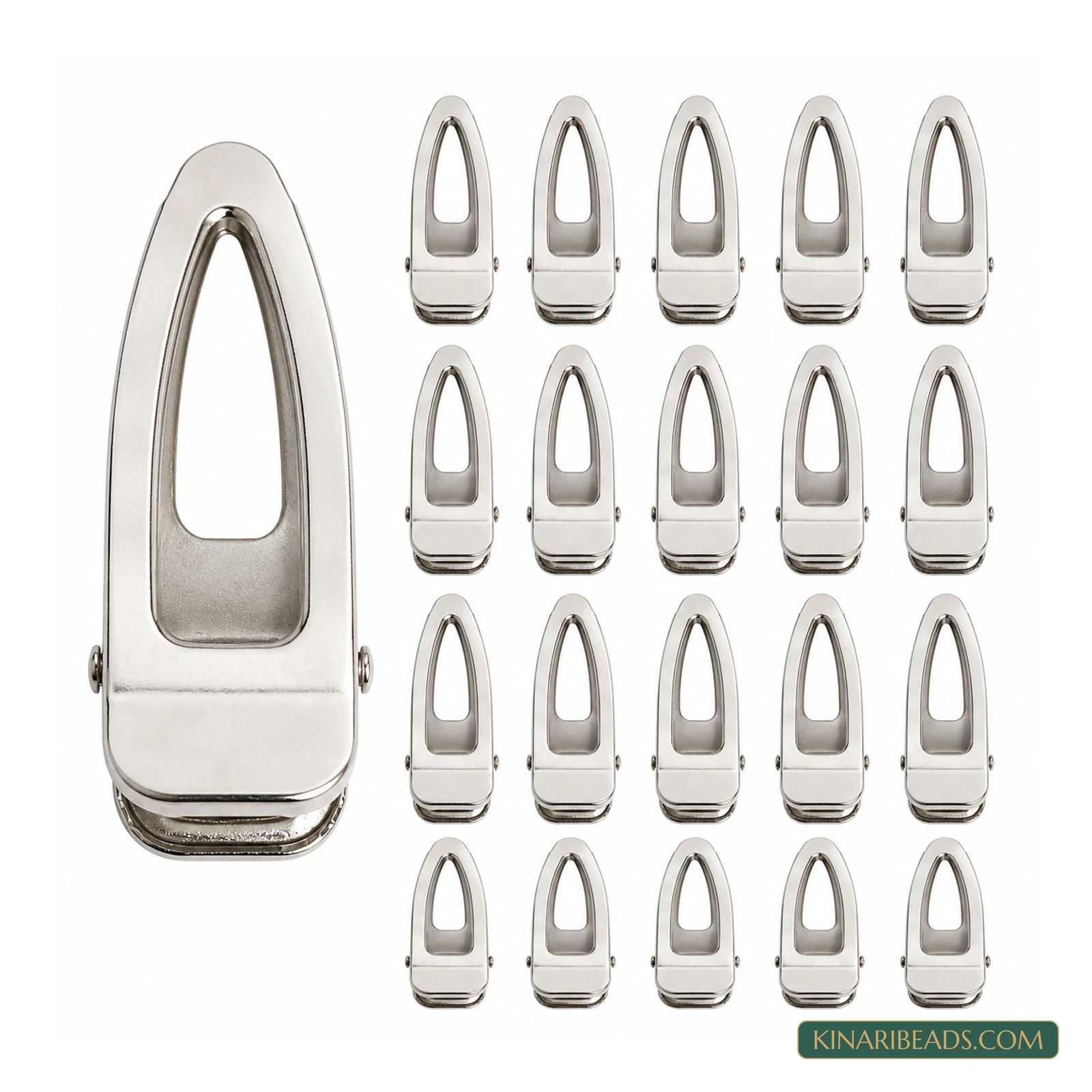 Hollow Alligator Hair Clip Blanks – 20 Pack product image