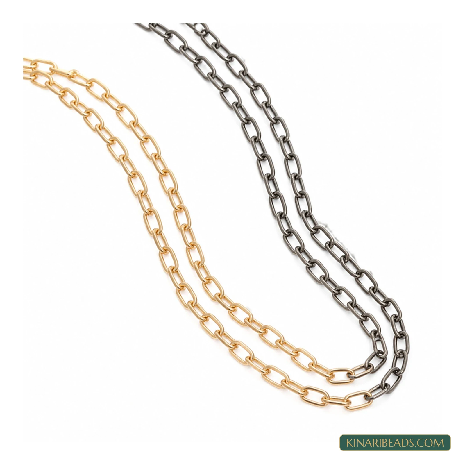 Iron Link Chain – 7×3mm, 100g - Golden colour