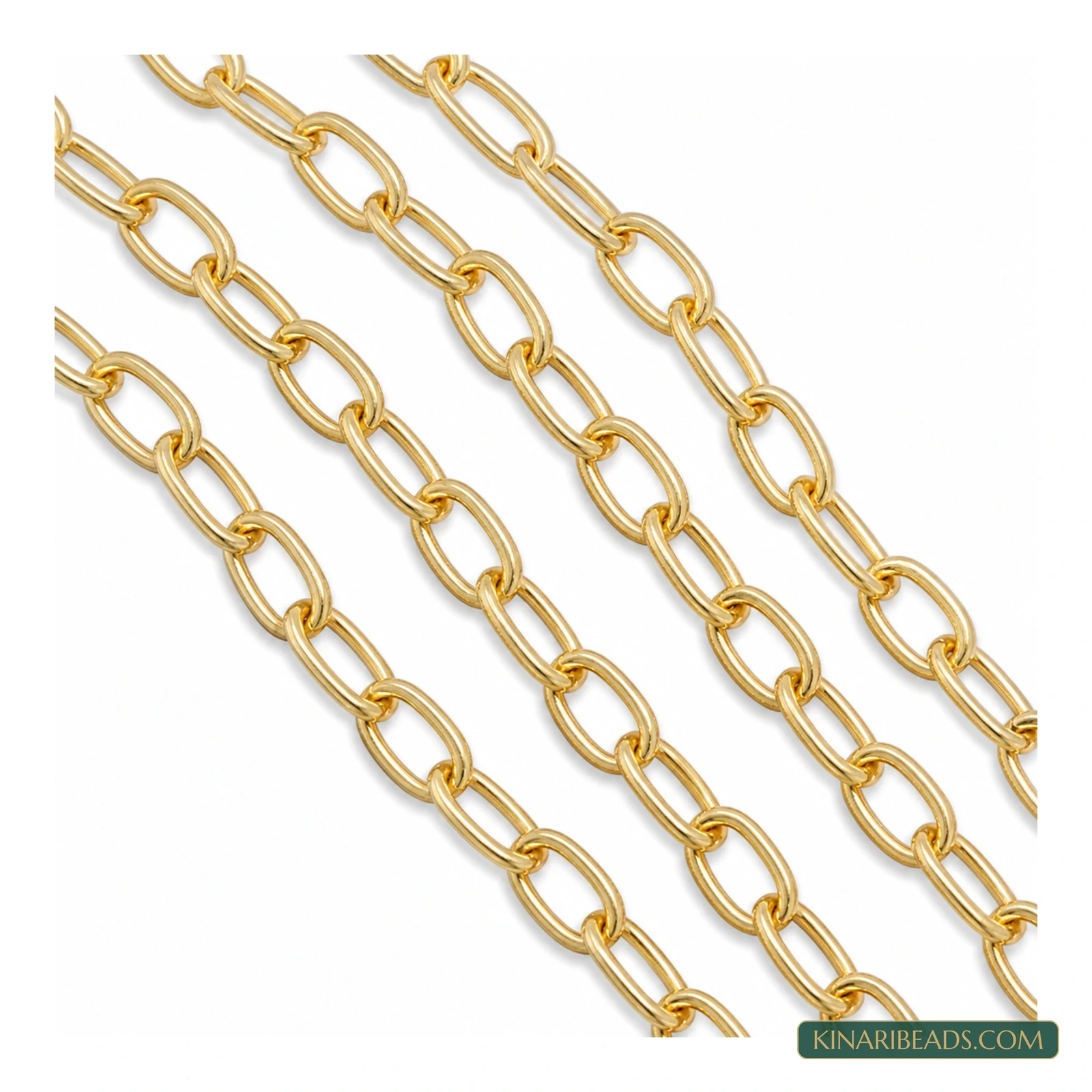 Iron Link Chain – 9×5mm, 100g - Golden colour