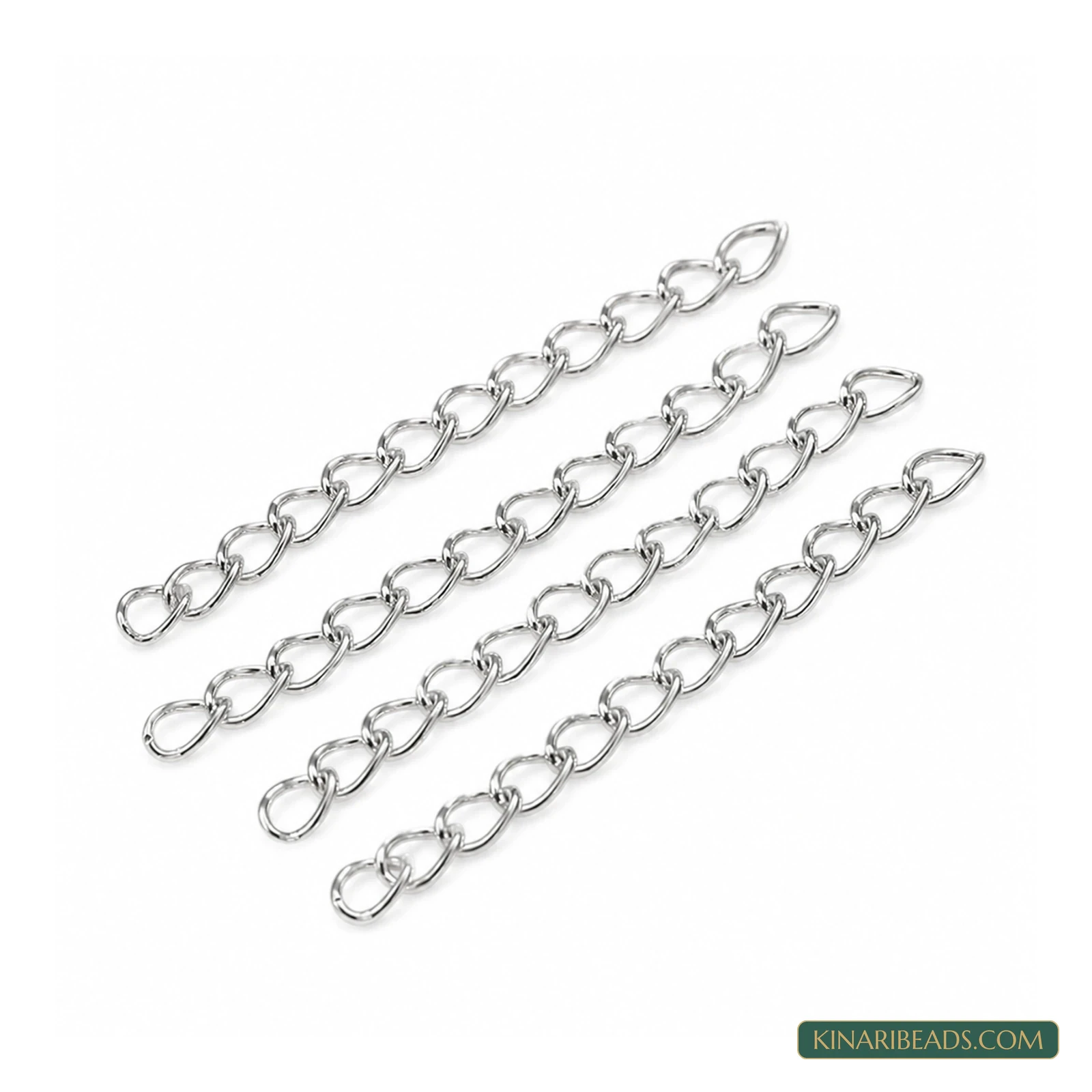 Jewellery Extender Chain – 2 Inch, Pack of 100 - Silver colour