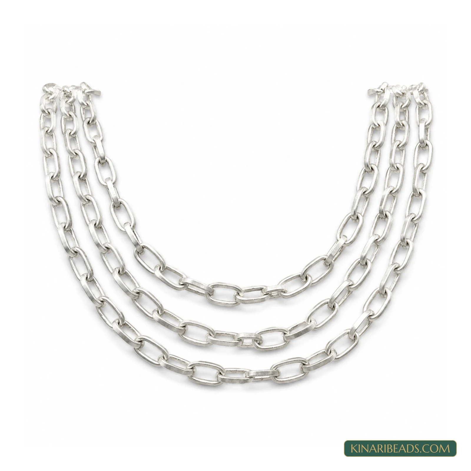 Jewellery Link Chain – 8×5mm, 100g - Silver colour