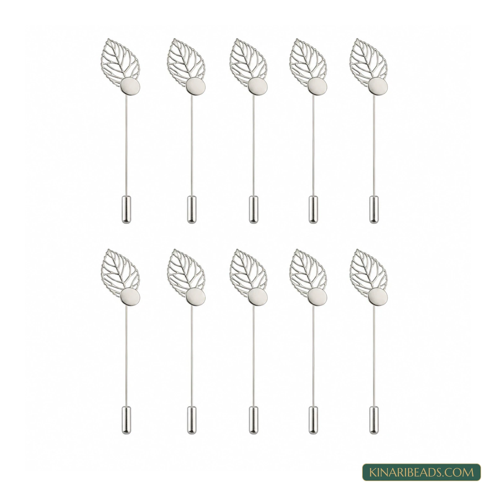Leaf Tray Stick Lapel Pins – 7cm, 10 Pack