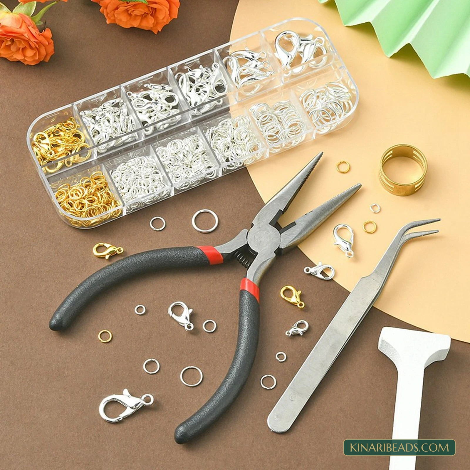 Lobster Clasps, Jump Rings & Pliers Jewellery Findings Kit – 1 or 5 Sets