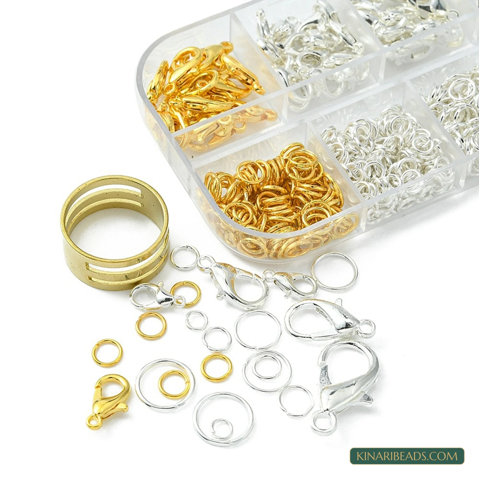 Lobster Clasps, Jump Rings & Pliers Jewellery Findings Kit – 1 or 5 Sets product image
