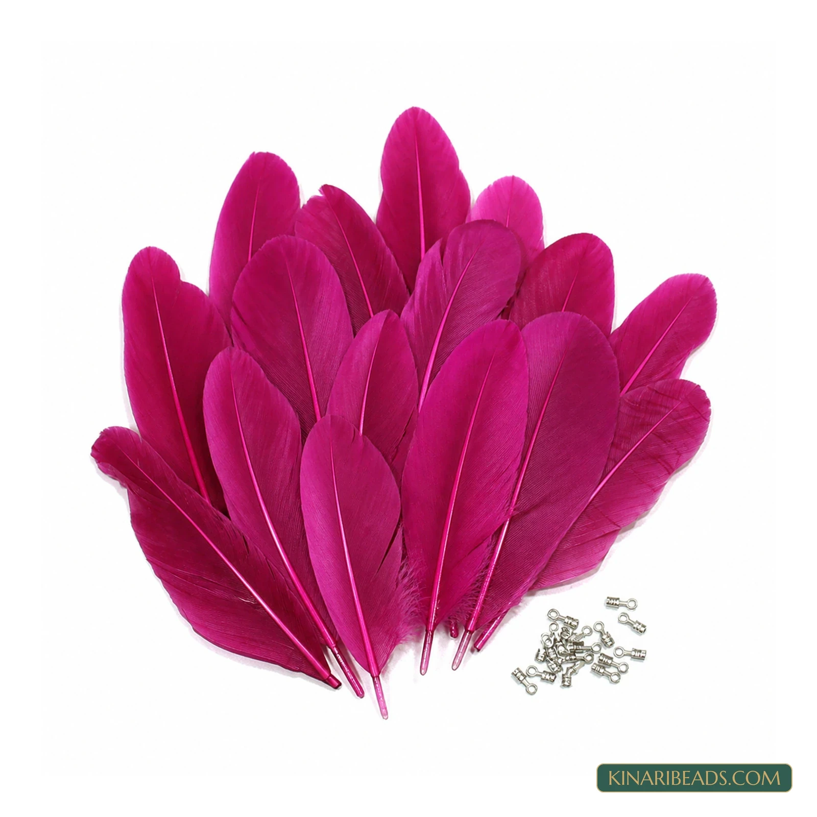 Magenta Natural Craft Feathers – 80 or 800 Pieces