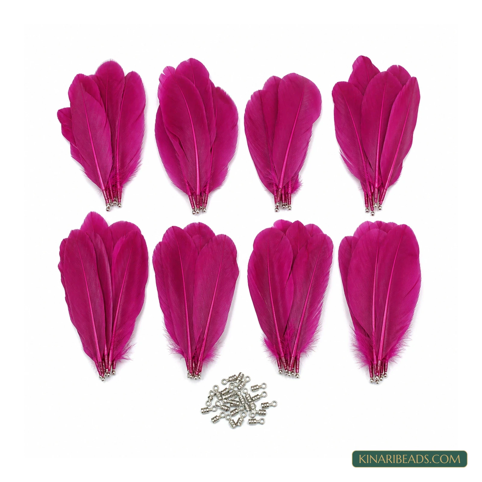 Magenta Natural Craft Feathers – 80 or 800 Pieces product image