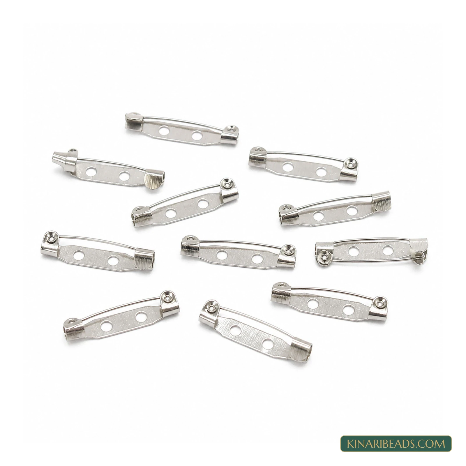 Metal Brooch Pin Backs – 40 Pack