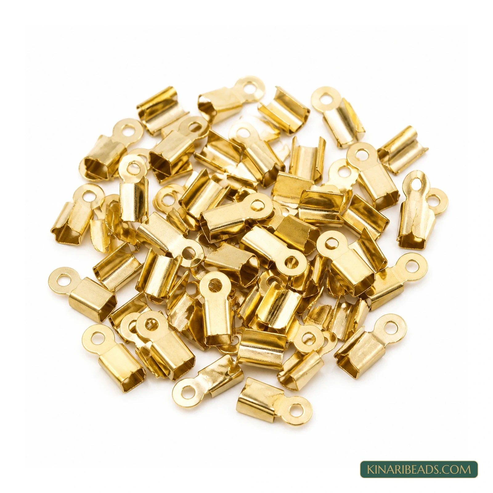 Metal Fold-Over Cord End Clasps – 3×6mm product image