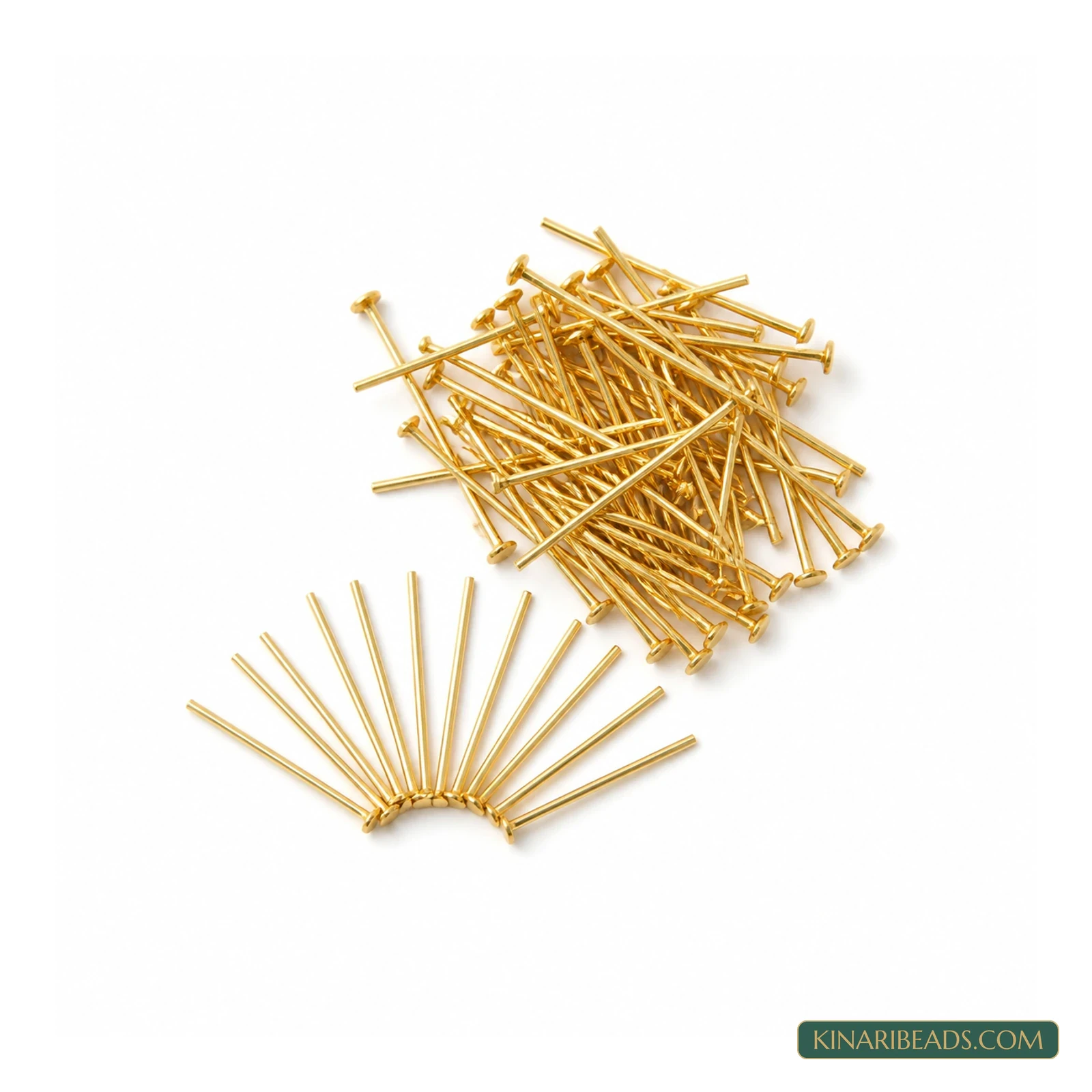 Metal Head Pins 22mm – 100g Pack - Golden colour