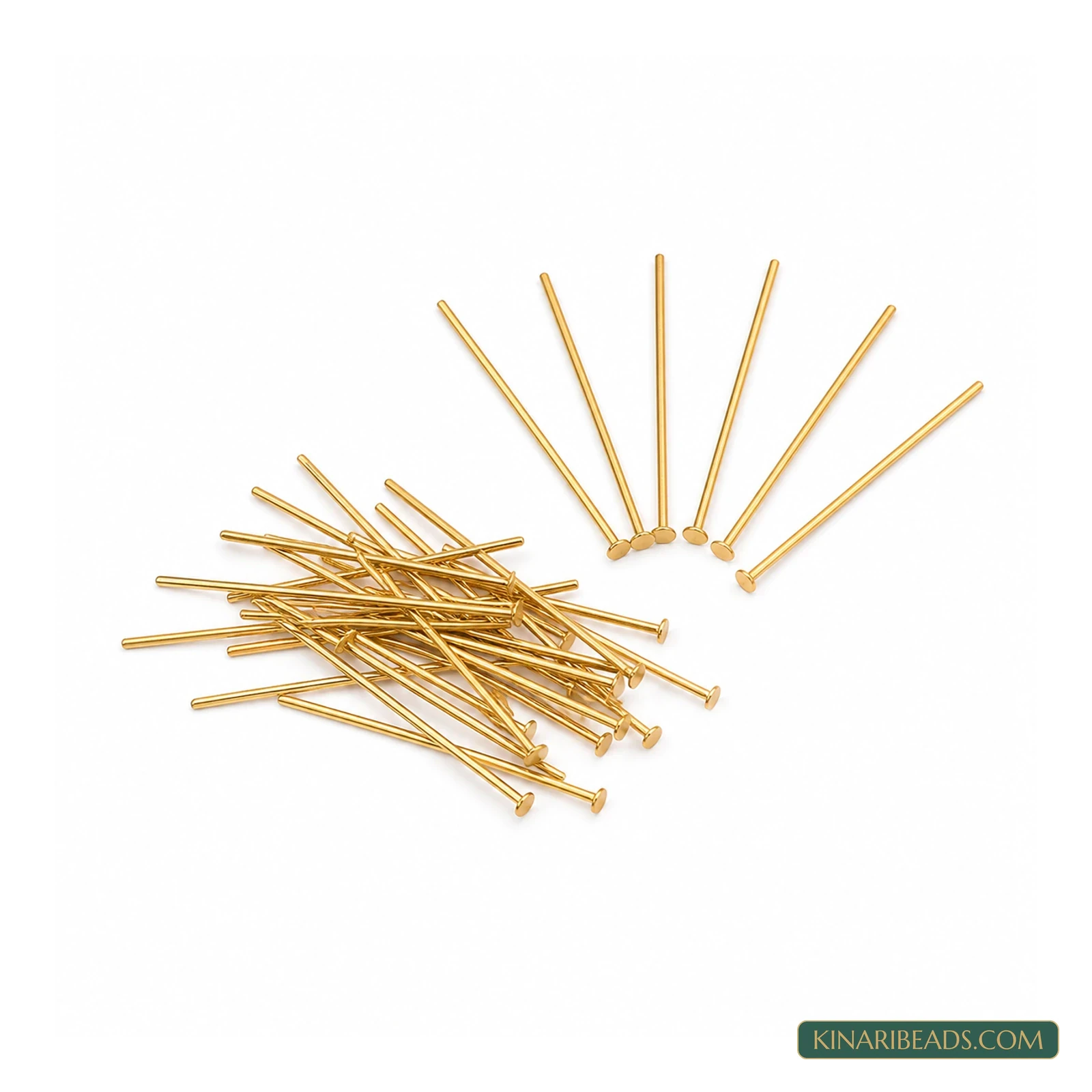 Metal Head Pins 35mm – 100g Pack - Golden colour