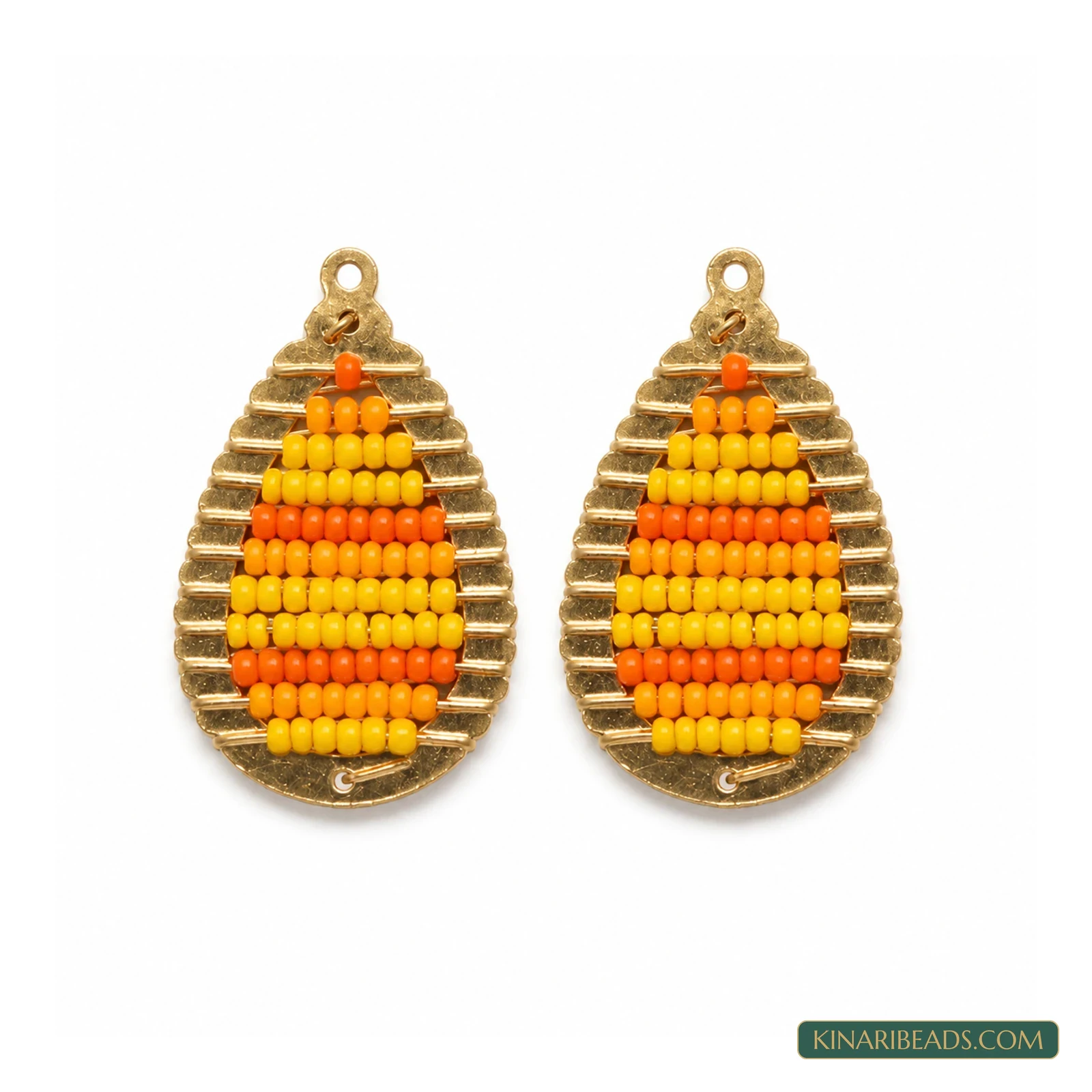 Miyuki Beaded Drop Earring Connectors – 32x20mm, 2 Pack
