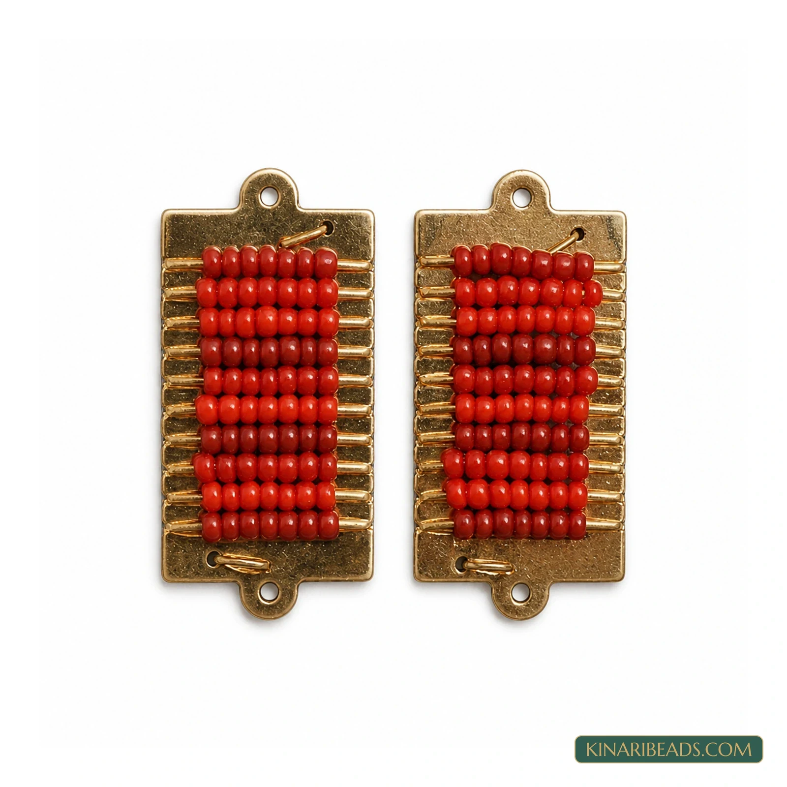 Miyuki Beaded Rectangle Connectors – 34x15mm, 2 Pack