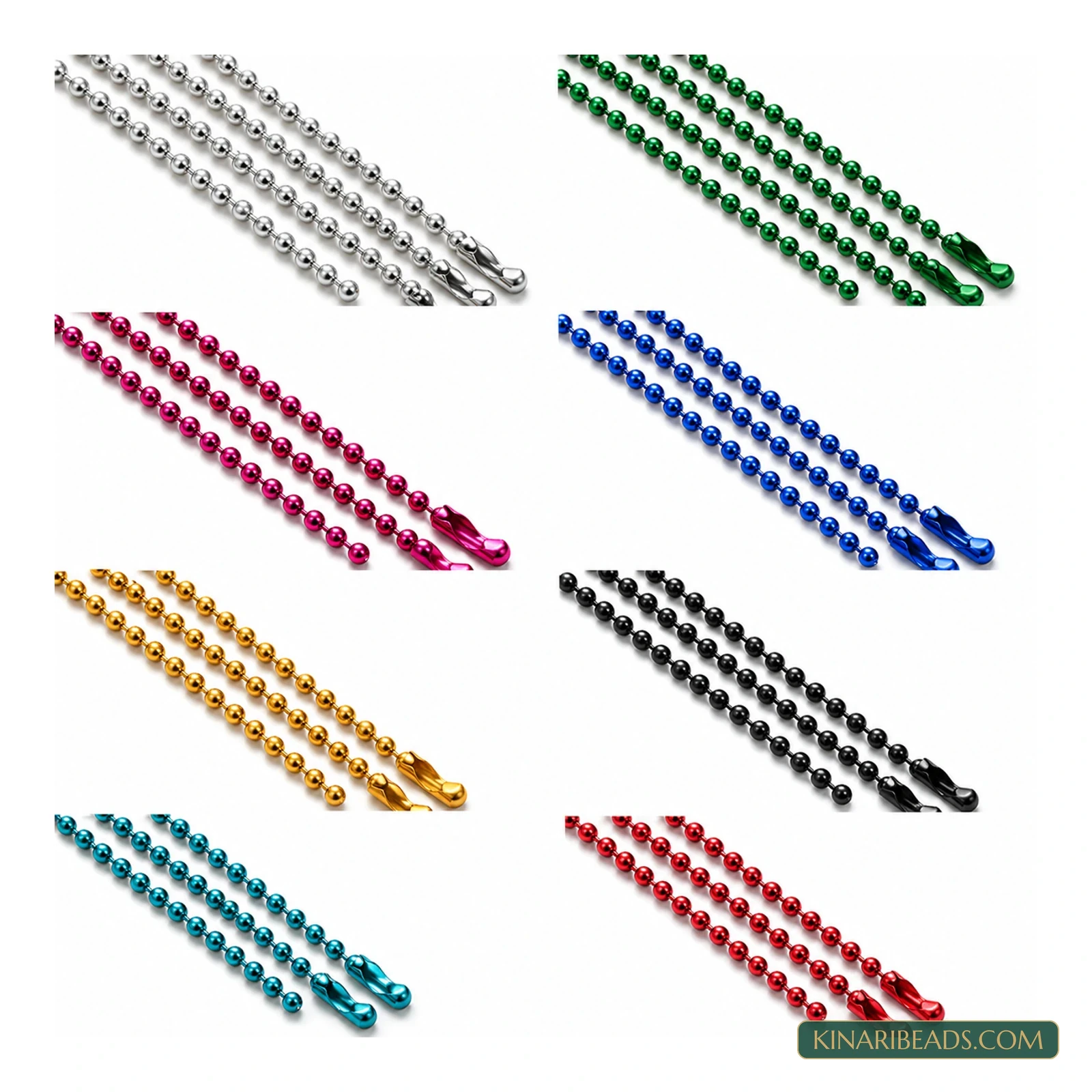Multicolour Aluminium Ball Chain – 2mm, 24m
