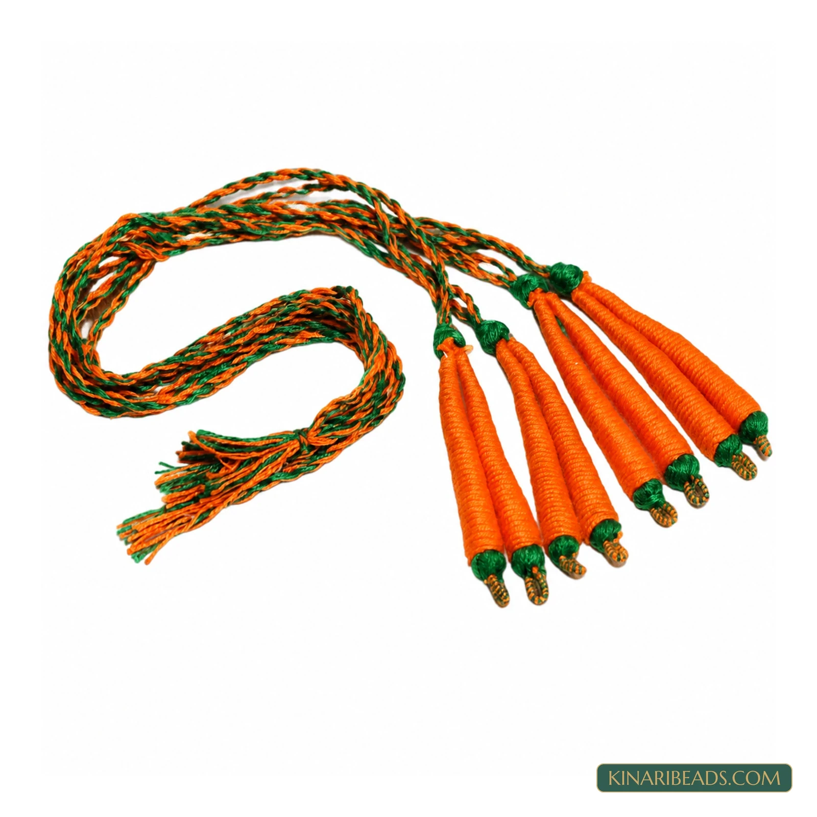 Orange Braided Necklace Thread Dori – Pack of 4