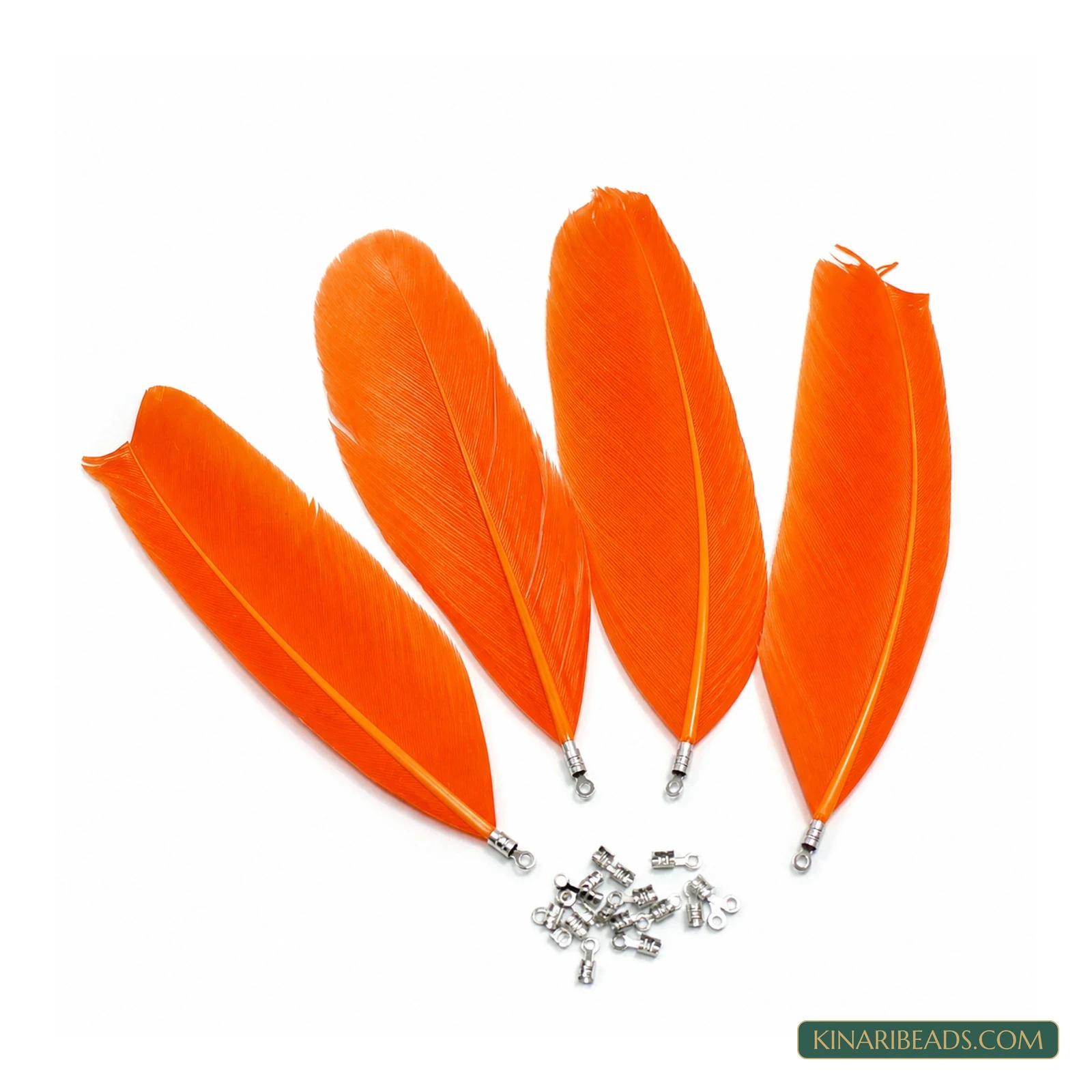 Orange Natural Craft Feathers – 80+ Piece Pack