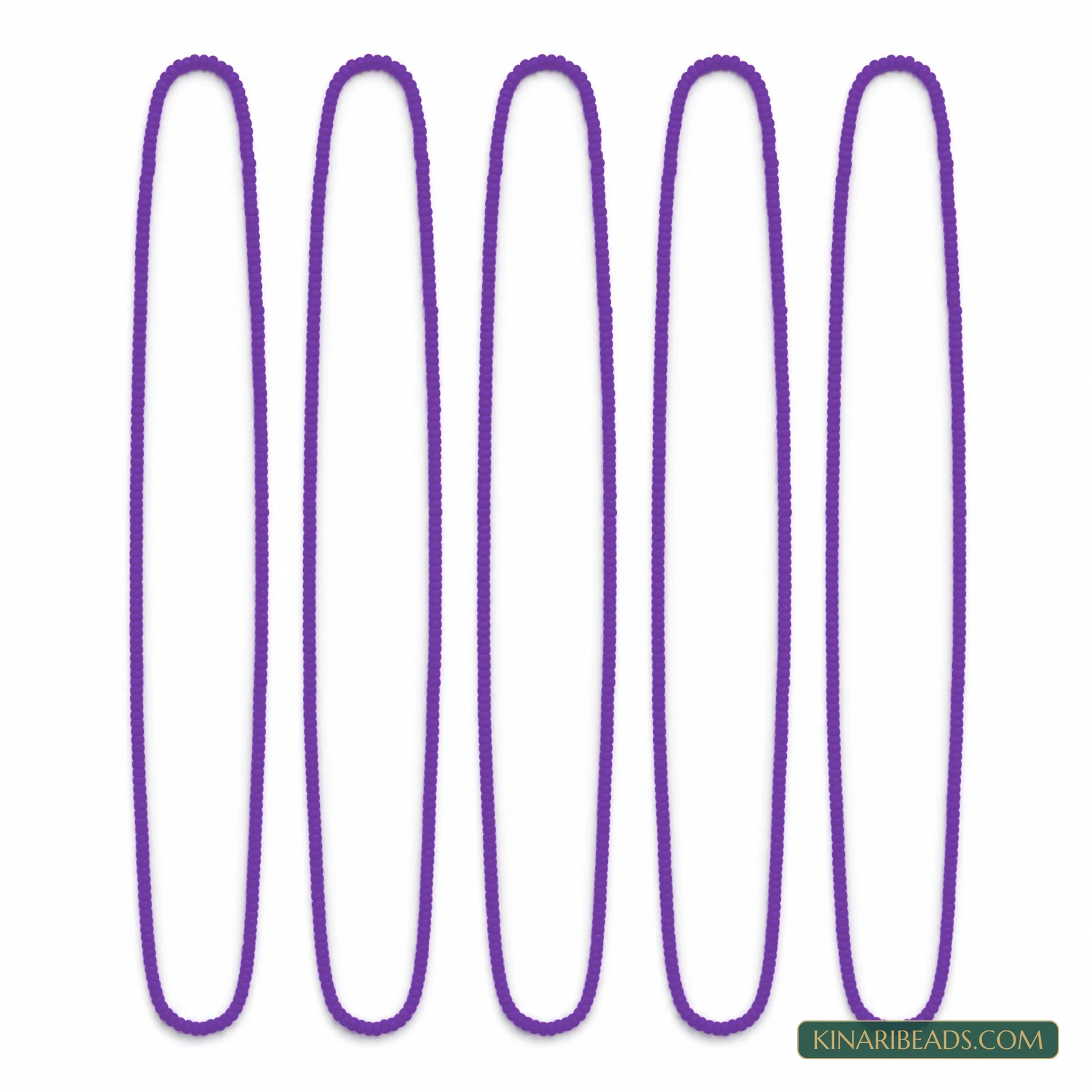 Pack of 5 Preciosa 11/0 Luster Opaque Seed Bead Strings - Purple colour