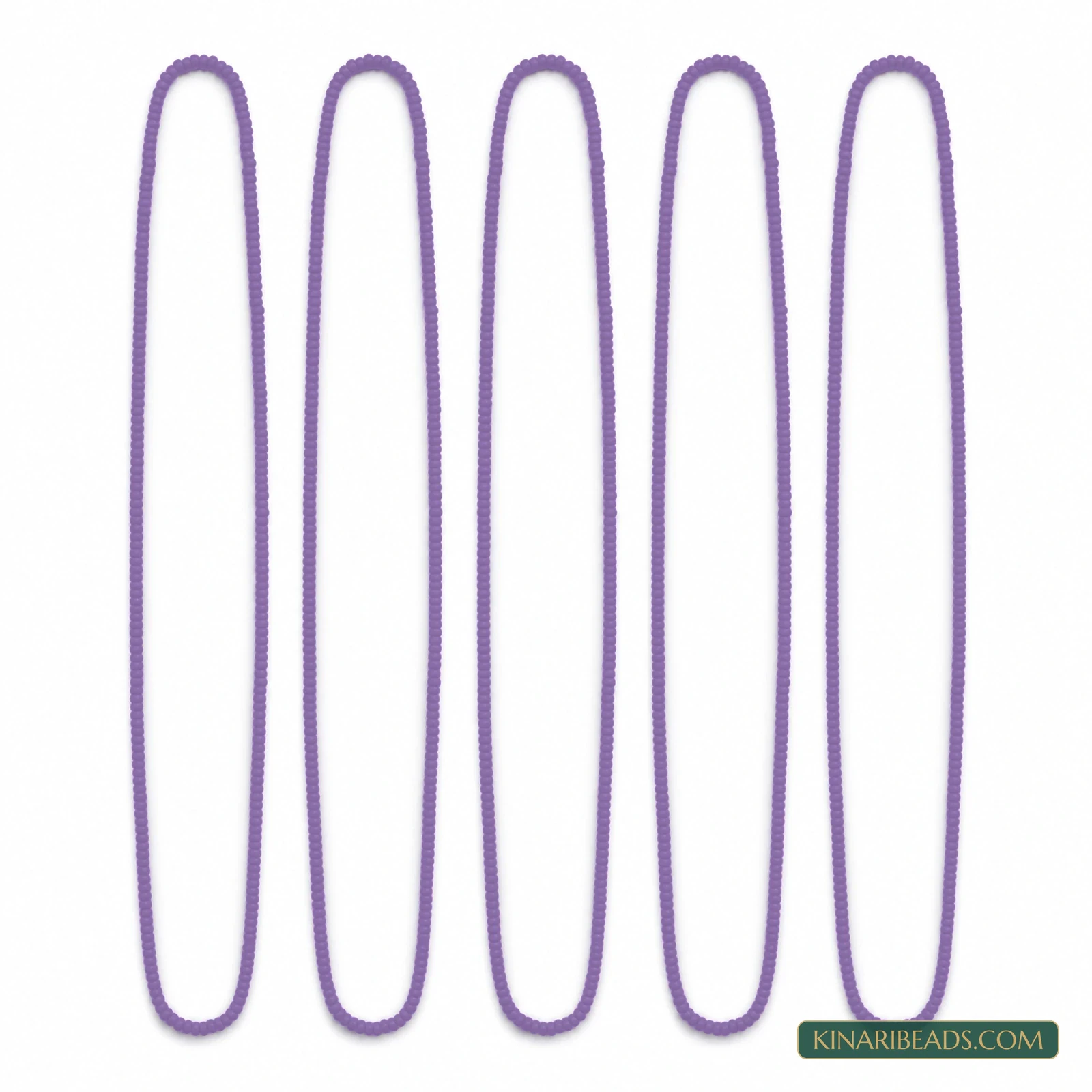 Pack of 5 Preciosa 11/0 Luster Opaque Seed Bead Strings - Turquoise colour