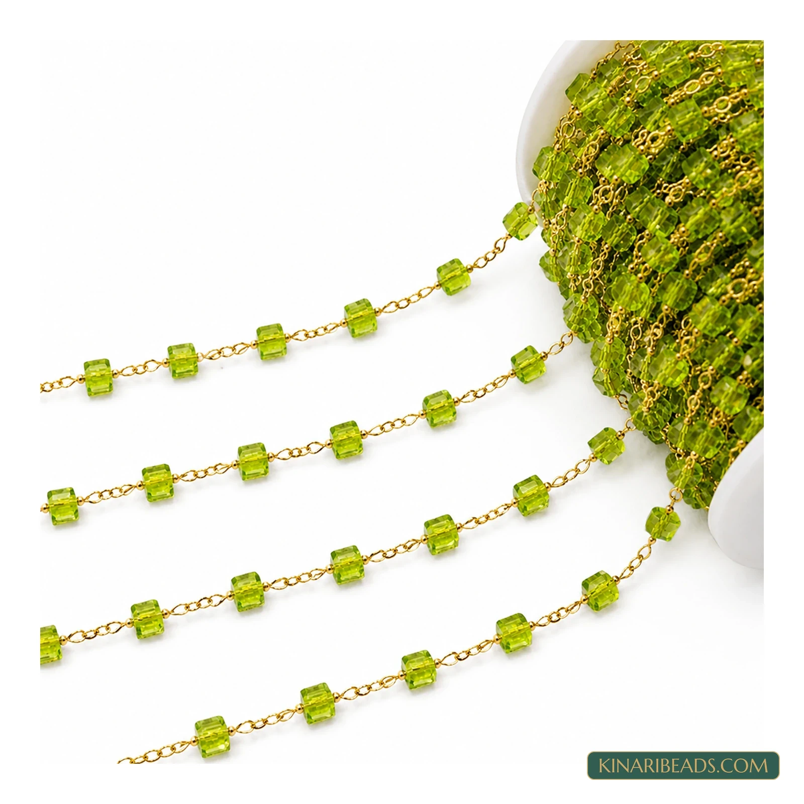 Parrot Green Glass Beaded Chain – Style 2