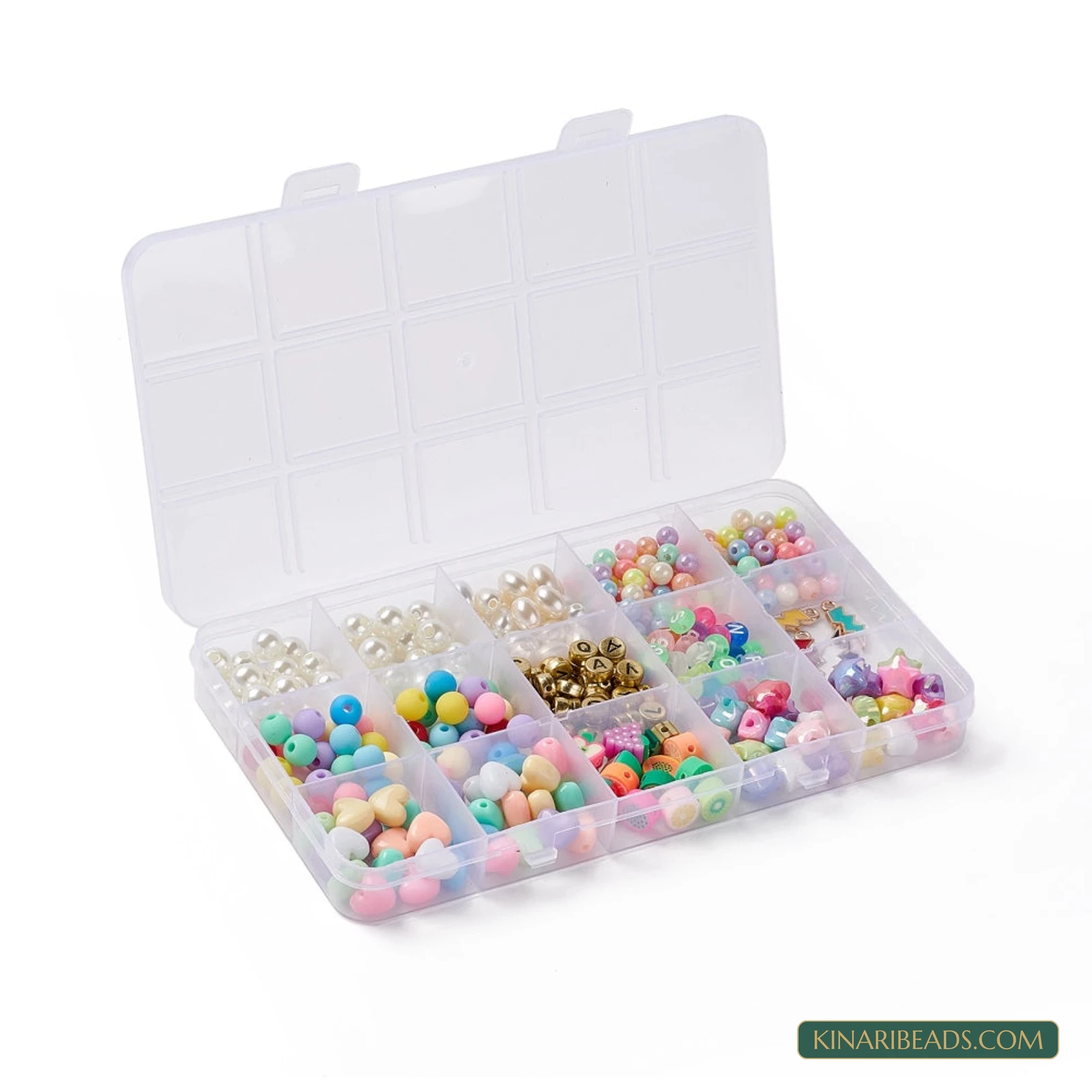 Pearl, Heart, Star, Letter & Fruit Beads Jewellery Making Kit product image