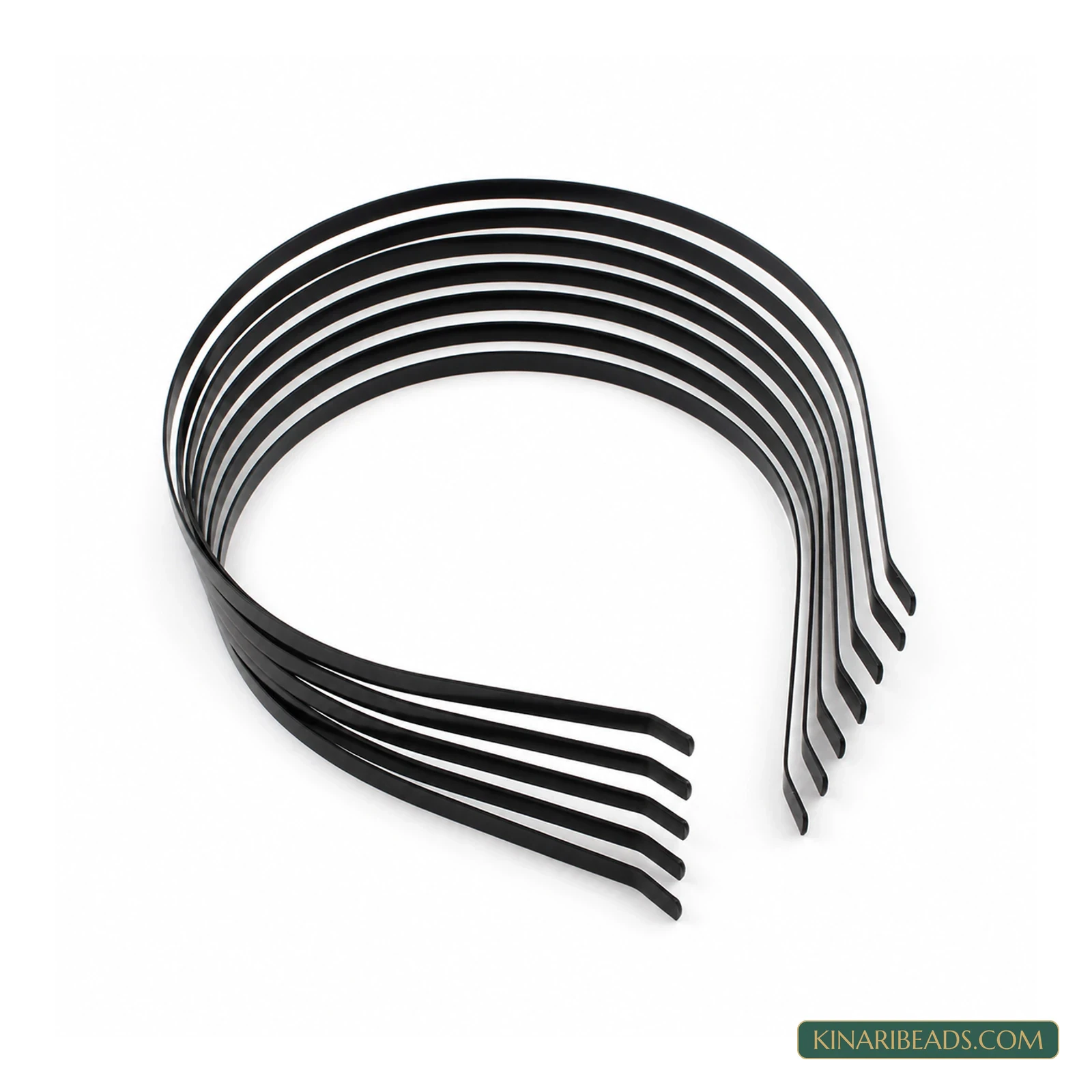 Plain Metal Hairband Bases – 15 Inch, 10 Pack - Black colour