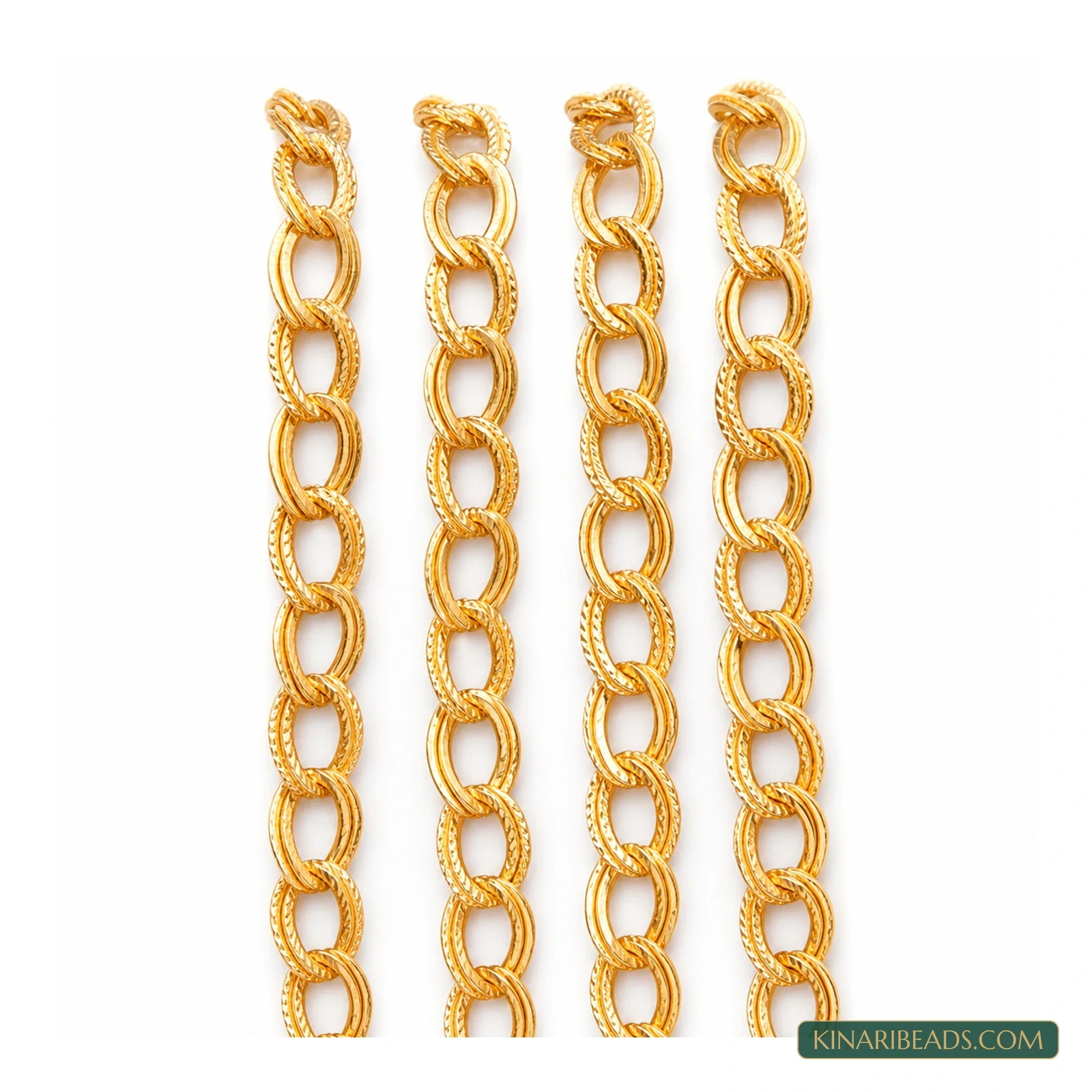 Premium Golden Link Chain – 9×8mm, 100g