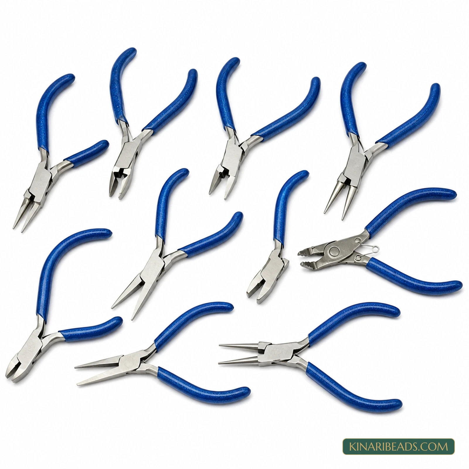 Professional Steel Jewellery Making Pliers Set - 10 Pcs
