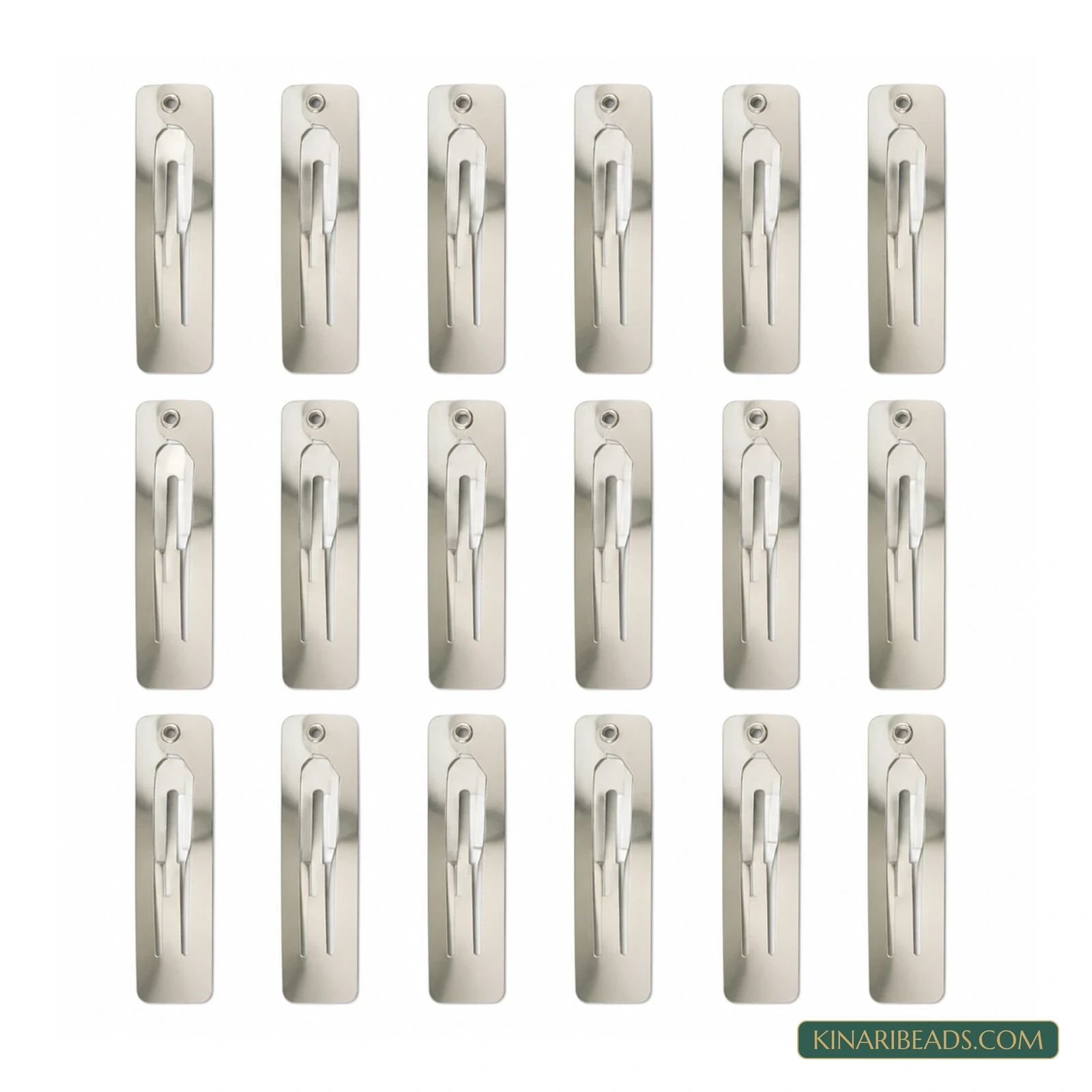 Rectangle Snap Hair Clips – 20 Pack product image