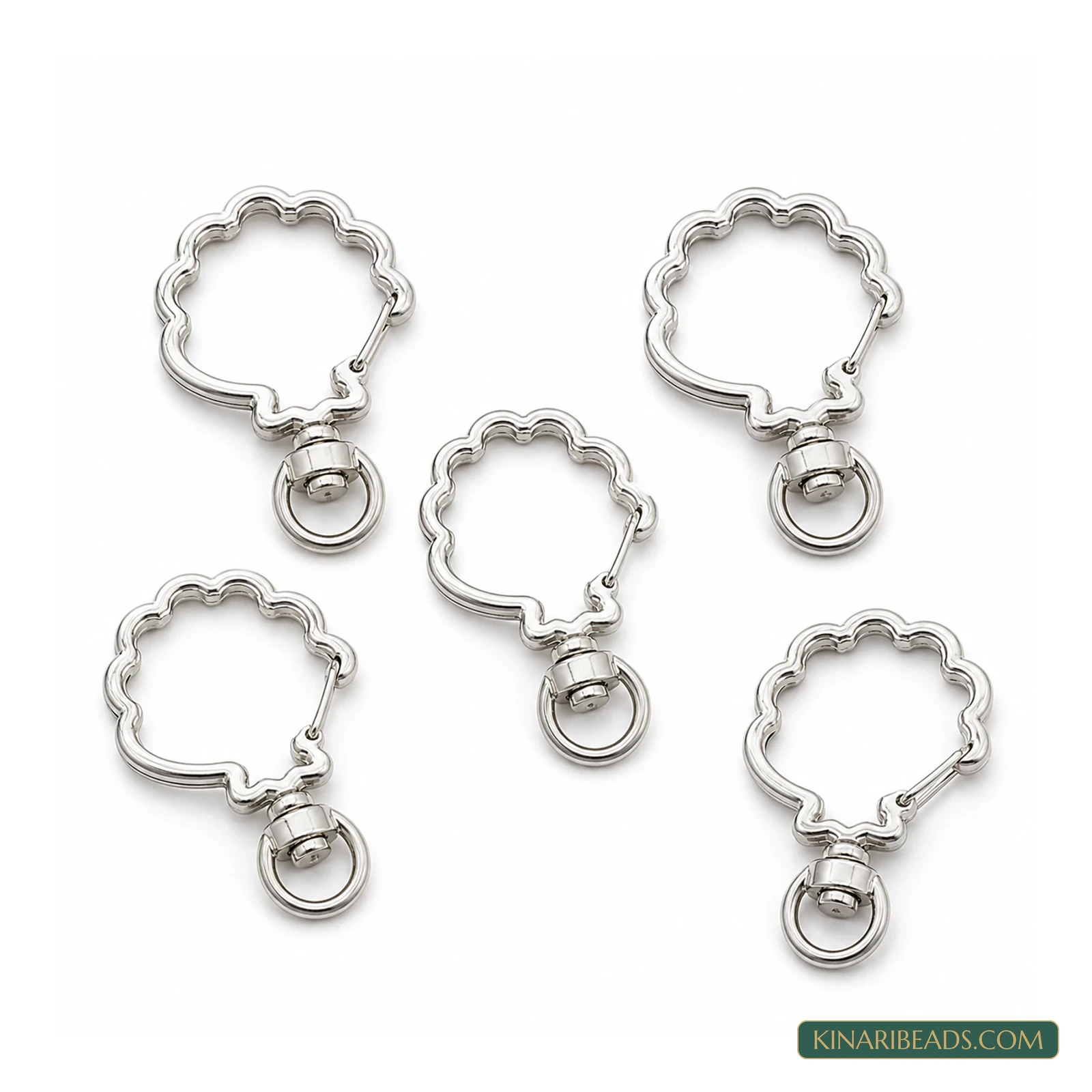 Scallop Swivel Key Ring Clasp – 5 Pcs