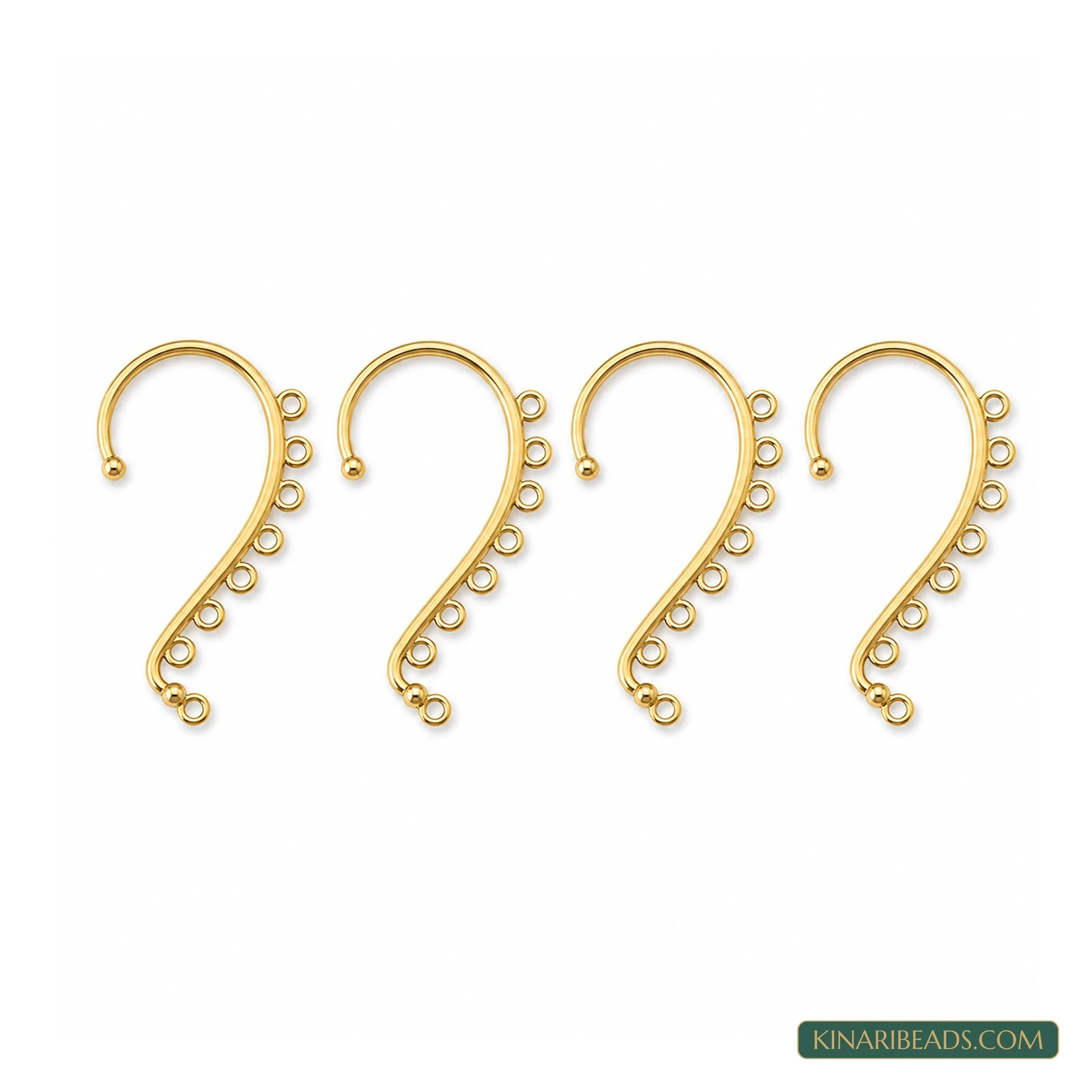 Seven-Loop Ear Cuff Findings – 58x35mm, 2 Pairs