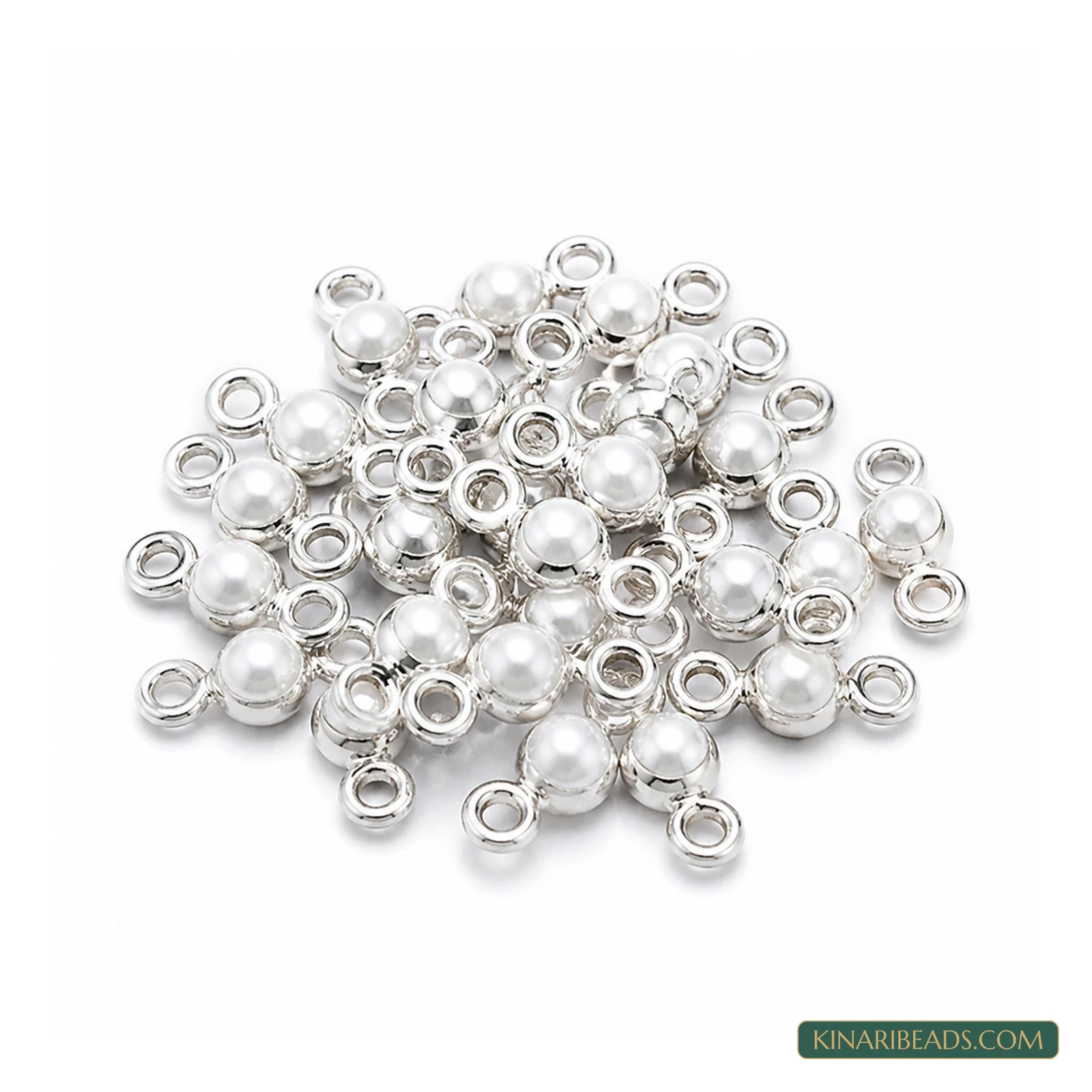 Silver Ball Link Connectors – 9x4mm