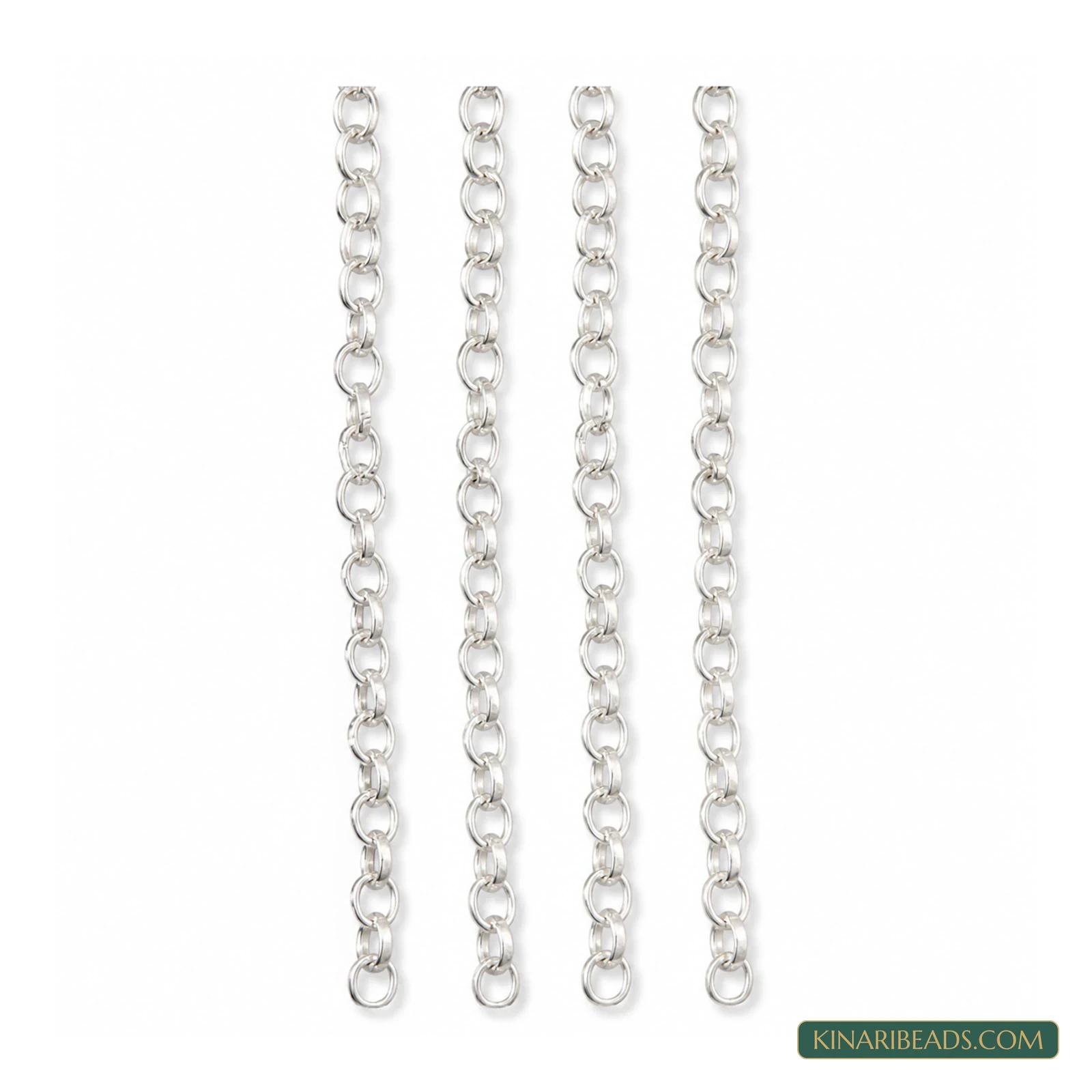 Silver Designer Link Chain – 4×3mm, 100g
