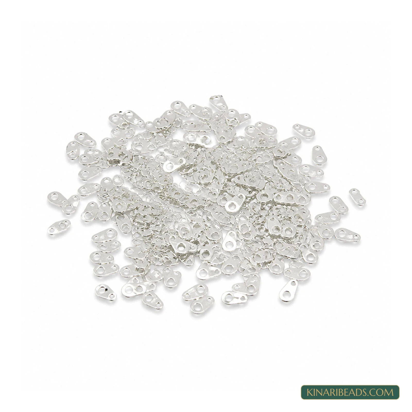 Silver-Plated Brass Chain Extender Tabs – 7x3.9mm