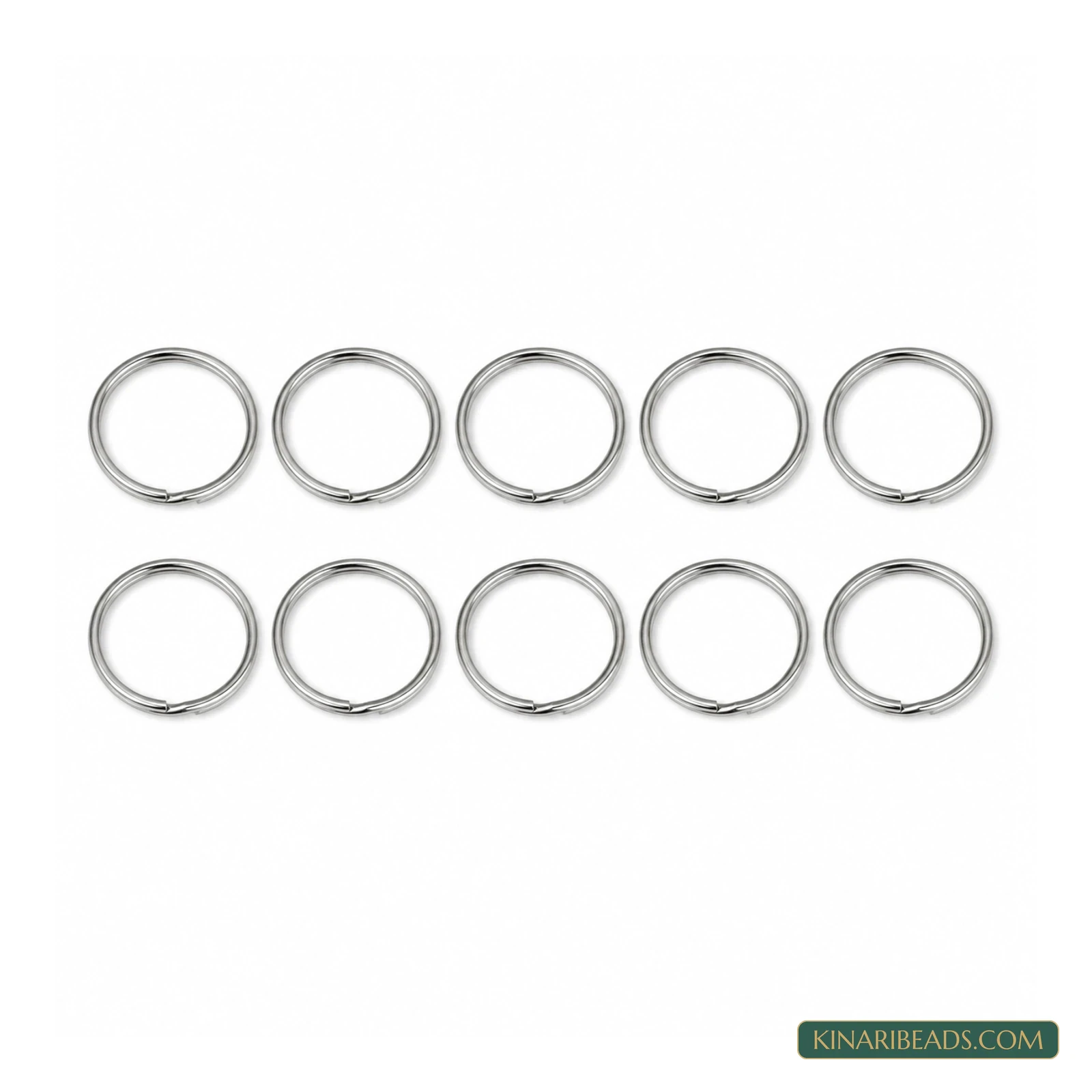 Silver Split Key Rings – 22mm or 28mm, 10 Pack