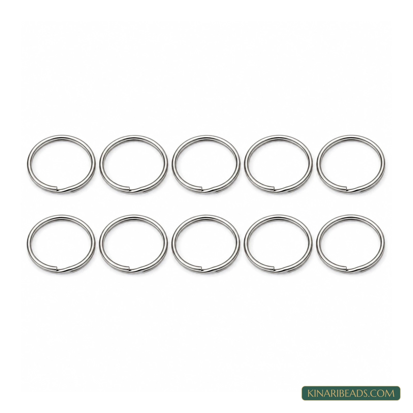 Silver Split Key Rings – 22mm or 28mm, 10 Pack product image