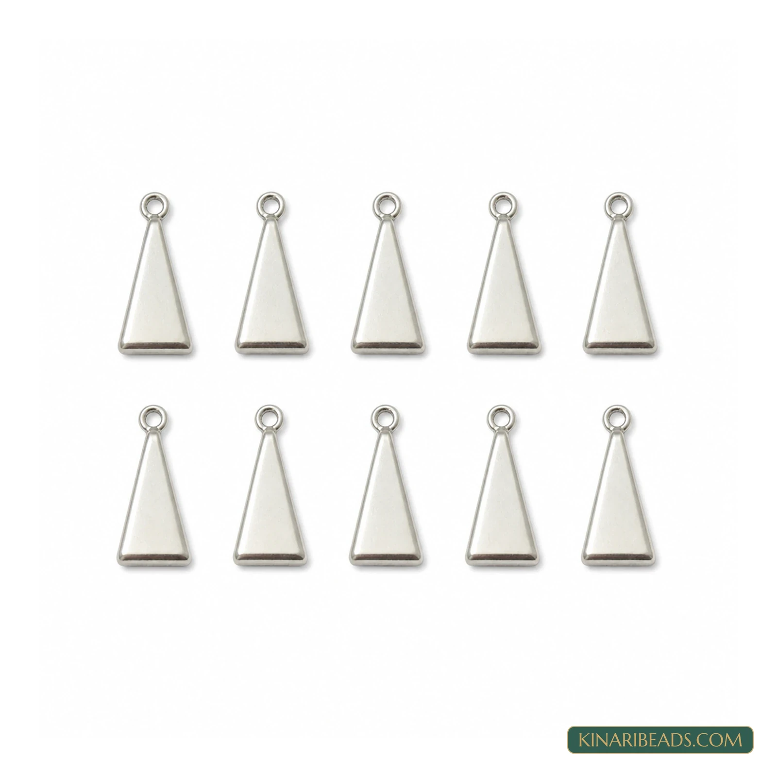 Silver Triangle Pendant Hooks 21x10mm – 10 or 100 Pack