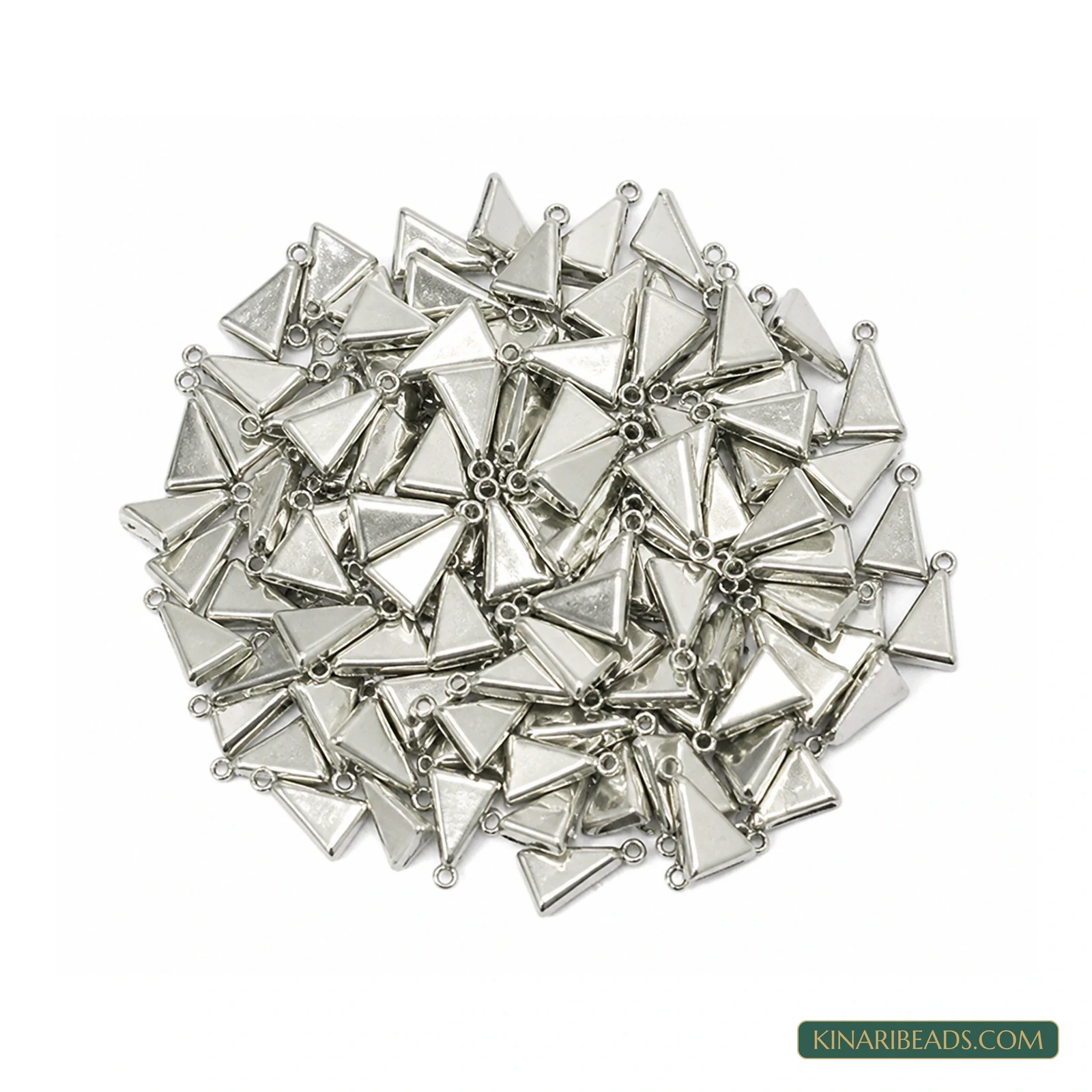 Silver Triangle Pendant Hooks 21x10mm – 10 or 100 Pack product image