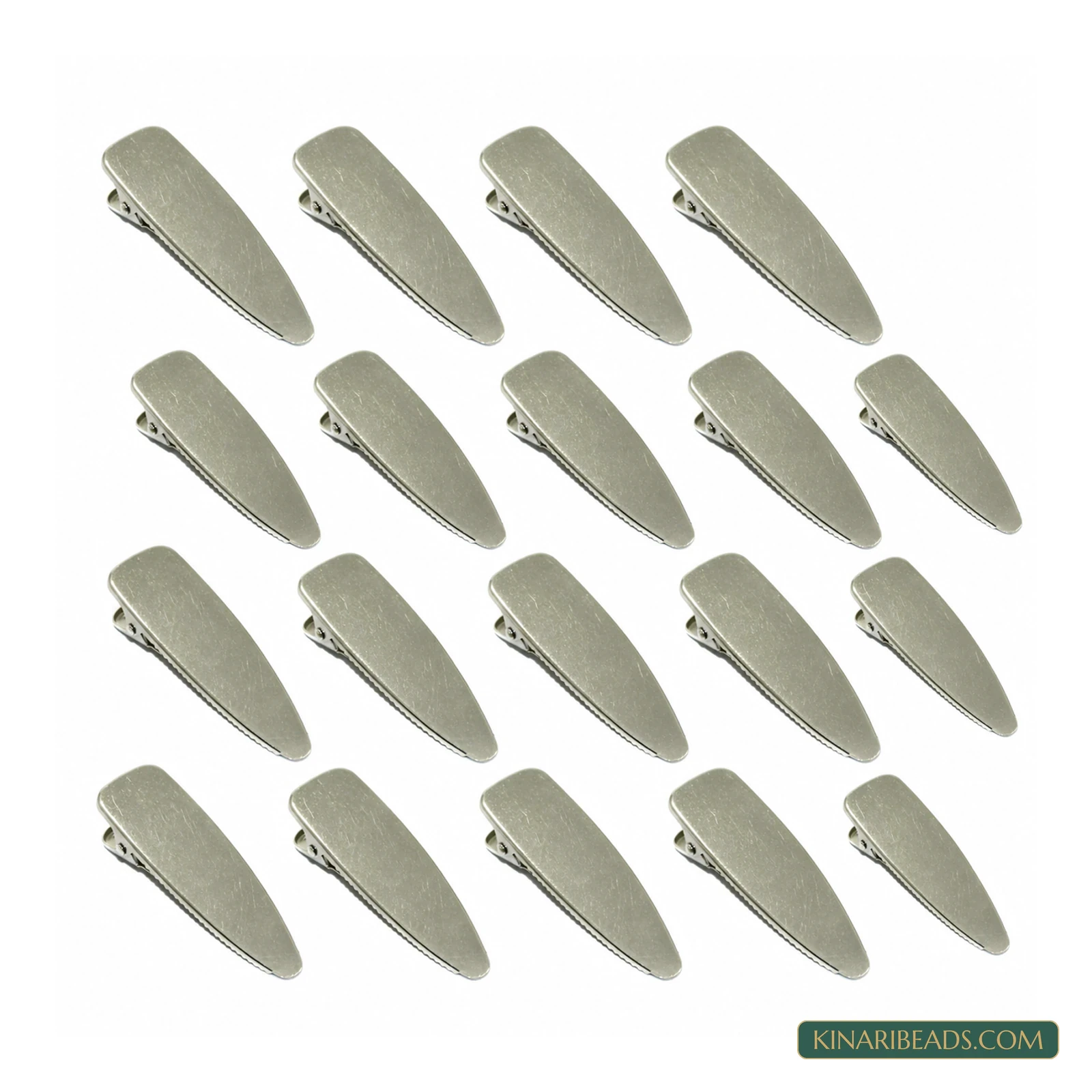 Solid-Pad Alligator Hair Clip Blanks – 20 Pack