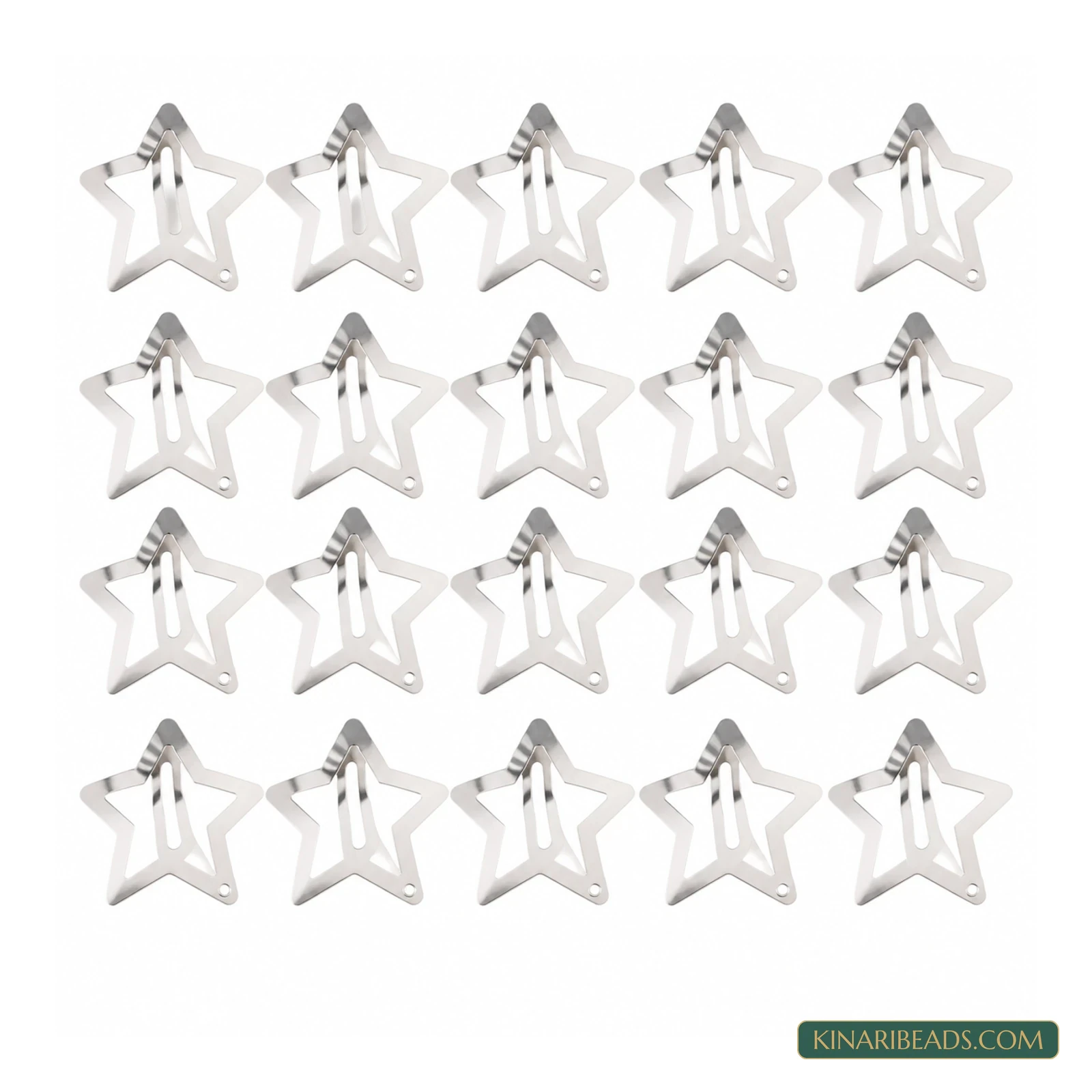 Star-Shaped Hair Clips – 2.25 Inch, 20 Pack