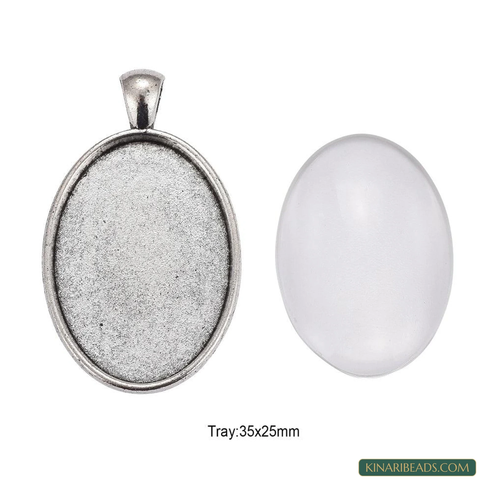 10 Oval Glass Cabochon Necklace Making Kits product image